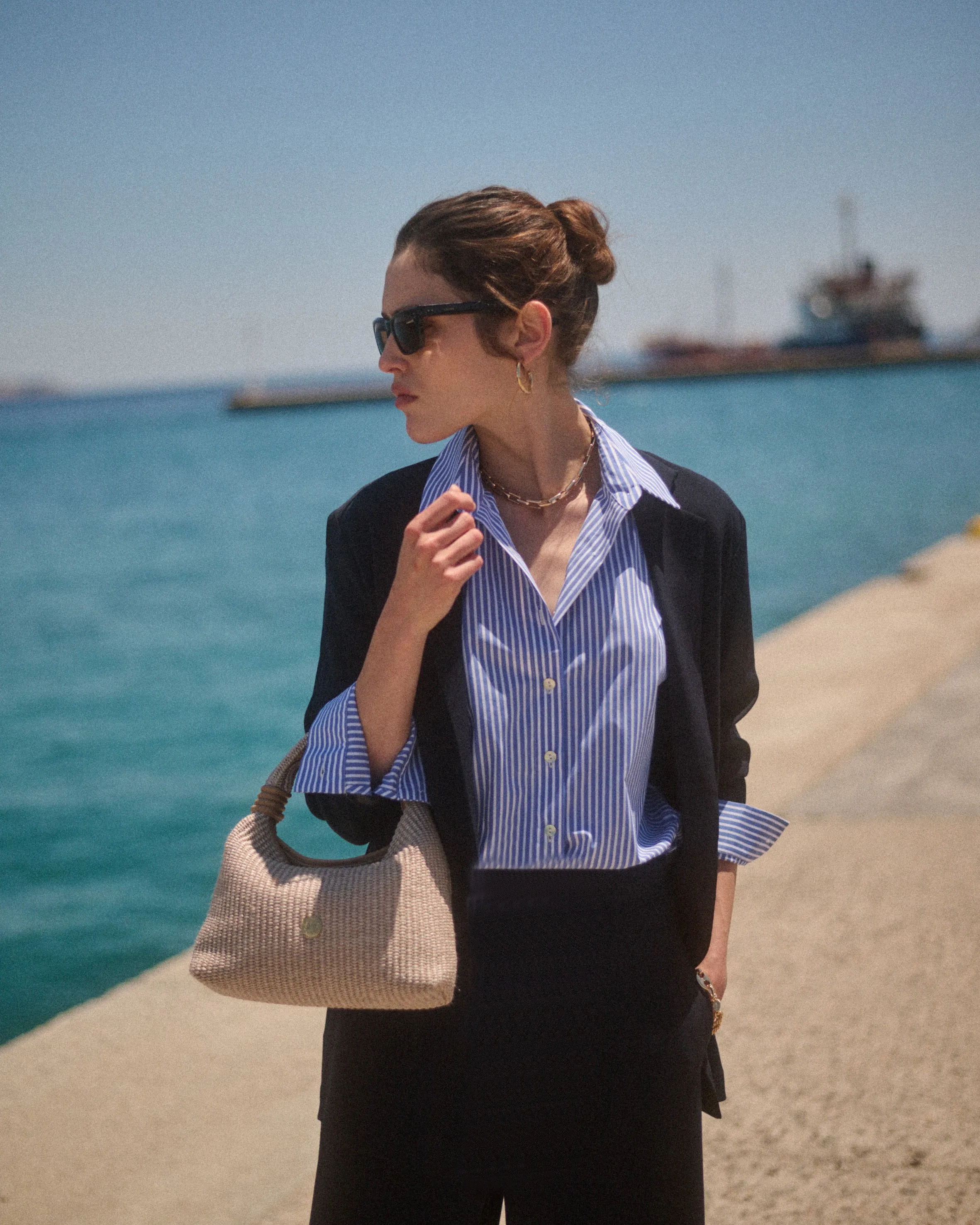 Avra Oversized Blazer Dark Navy