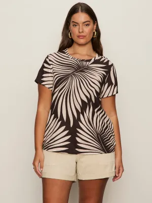 Minimalist fashion Scoop neck The Perfect Tee Mesa Palm Extended Sizing
