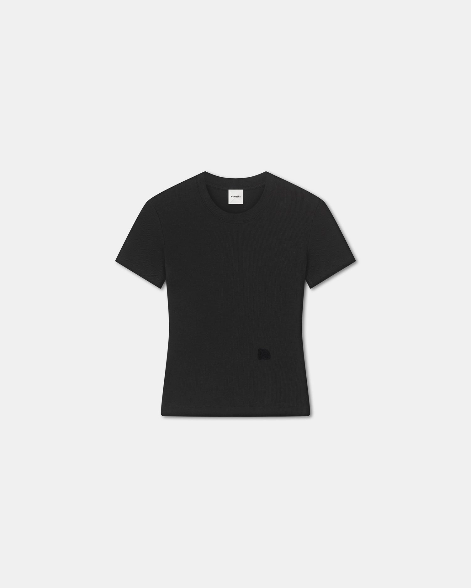 CompressionTechnology Axton - Cropped Ribbed Cotton-Jersey T-Shirt - Black