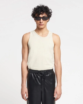 Aziz - Organically Grown Cotton Tank Top - Shell RibbedHemline Chic Sweater