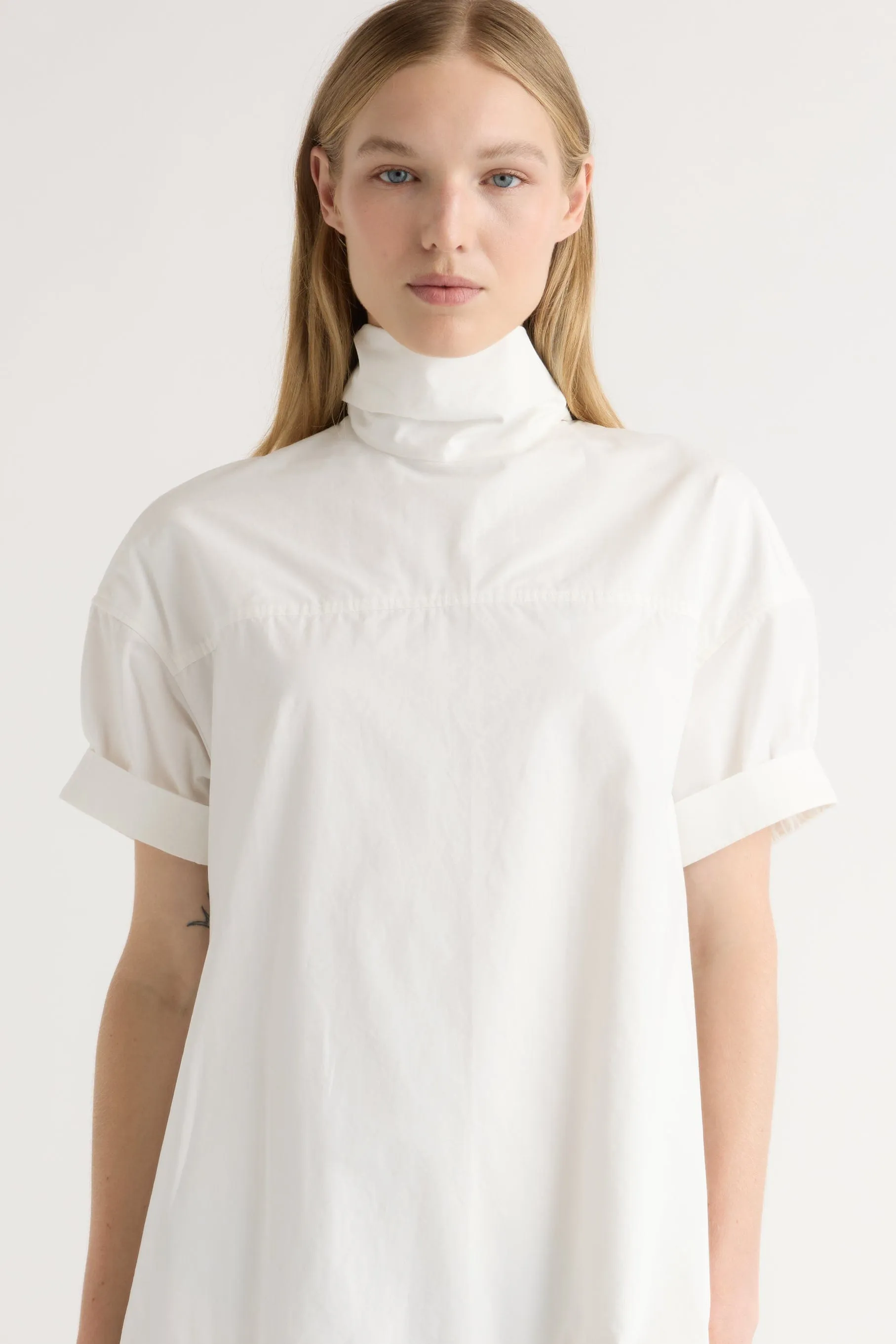 Babba Shirred Scarf-Neck Dress Everyday Movement
