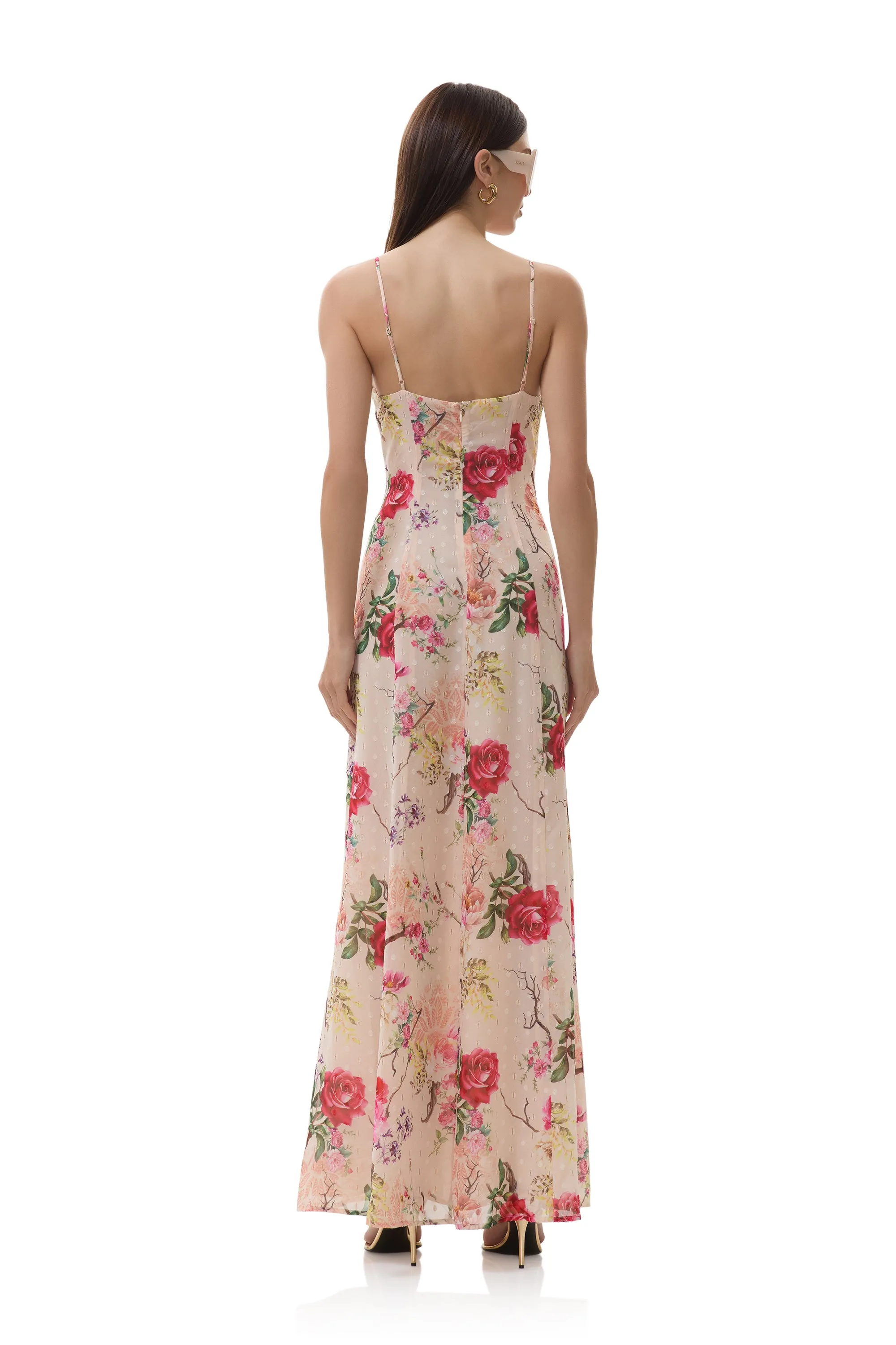 Comfortable and Soft Flattering Silhouette Wear Lovette Dress - Sand Summer Rose