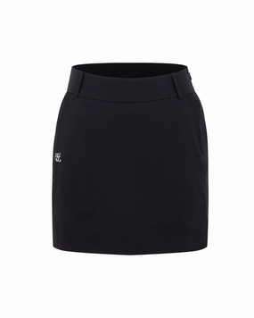 Casual Moments Foil Print Back band H-line skirt - Black