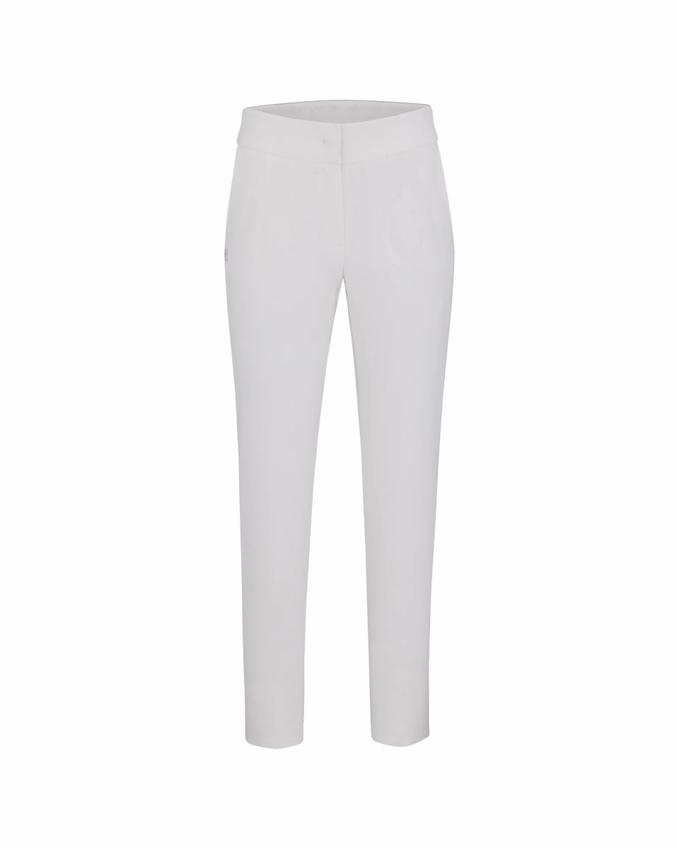 SeamlessPockets UVProtectiveLayer Back band straight fit pants - White