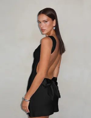 ZITA MINI DRESS - BLACK Romantic Soft
