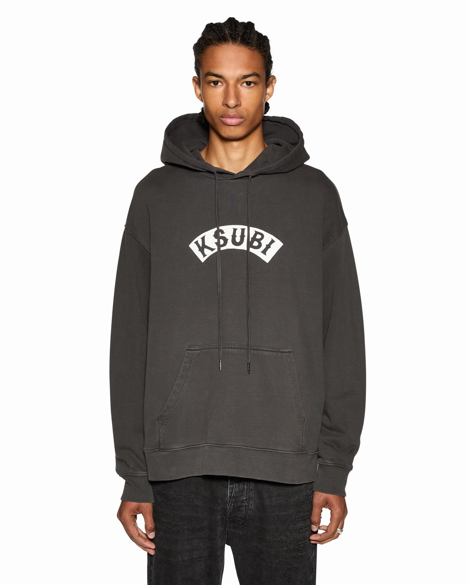 MoistureWicking Thermoregulating Fabric BADDIES BIGGIE HOODIE FADED BLACK