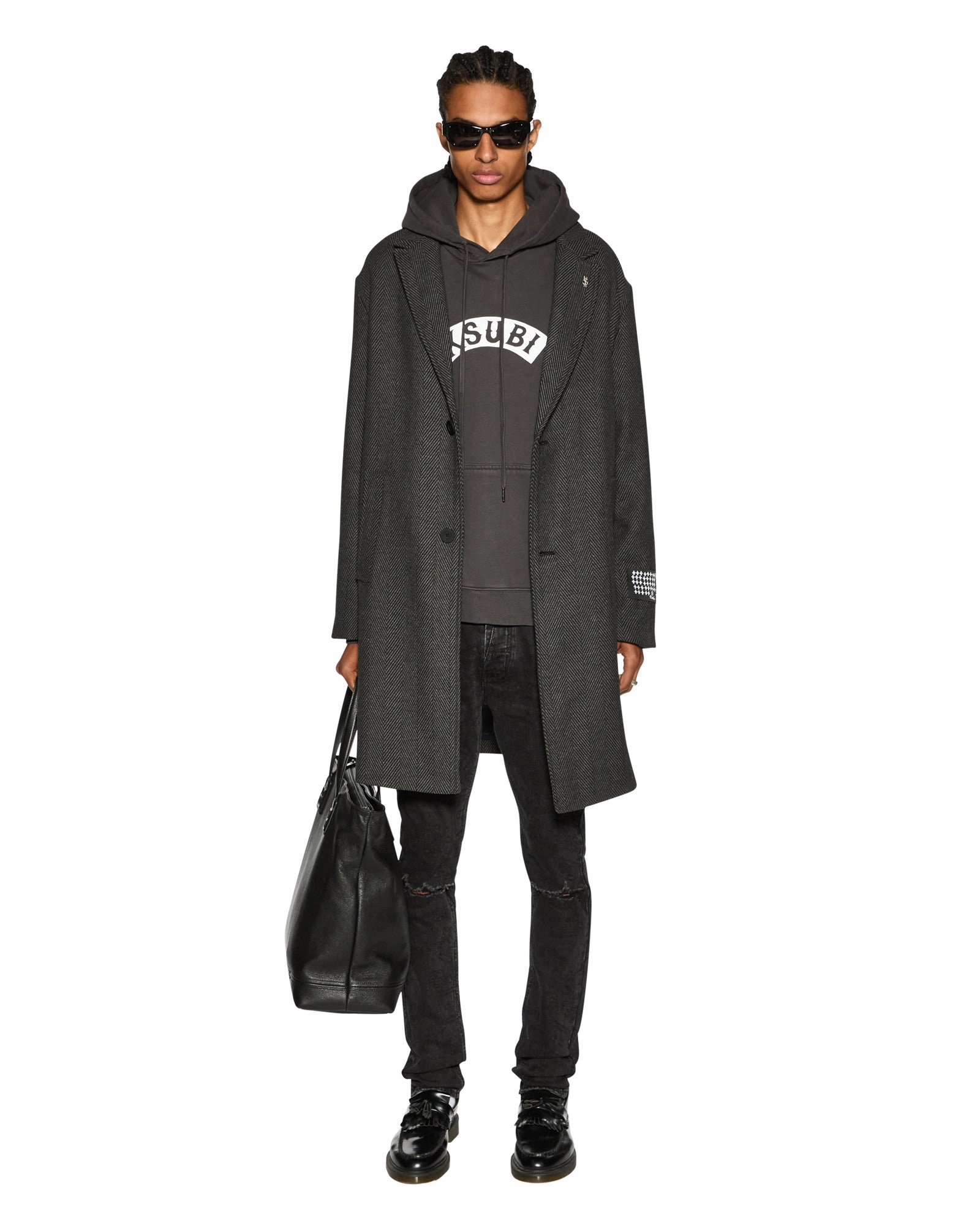 BADDIES BIGGIE HOODIE FADED BLACK Minimalist Silhouette