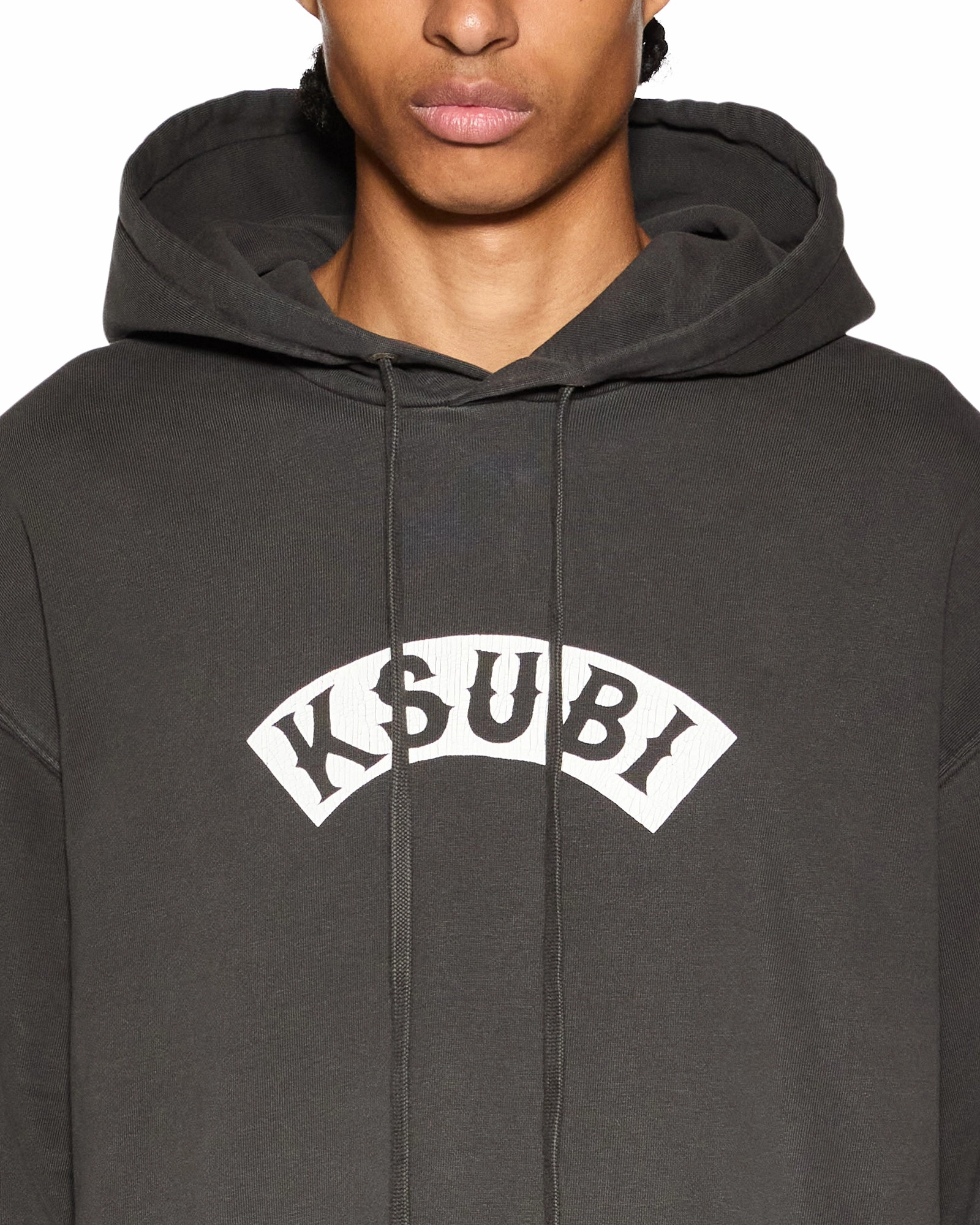 Basic Sweatshirt BreathableMesh BADDIES BIGGIE HOODIE FADED BLACK
