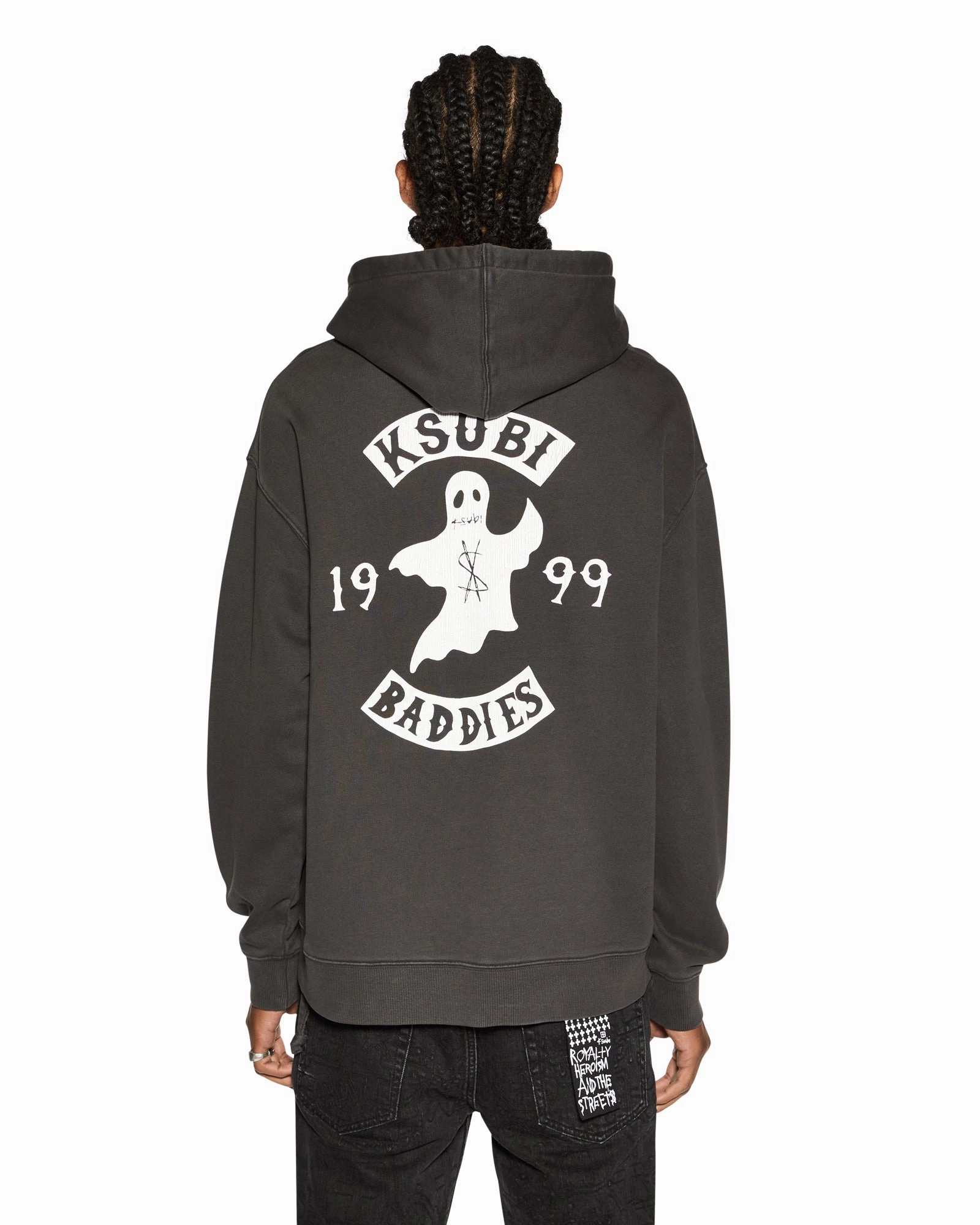 BondedShoulder BADDIES BIGGIE HOODIE FADED BLACK