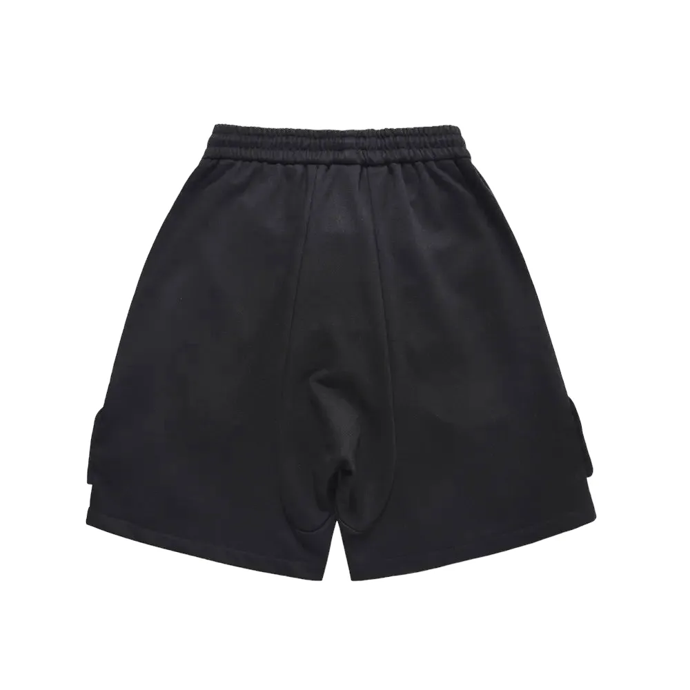 Baggy fit multi pocket drawstring sweat short
