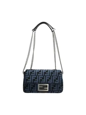 Baguette Chain Medium Shoulder Bag Blue