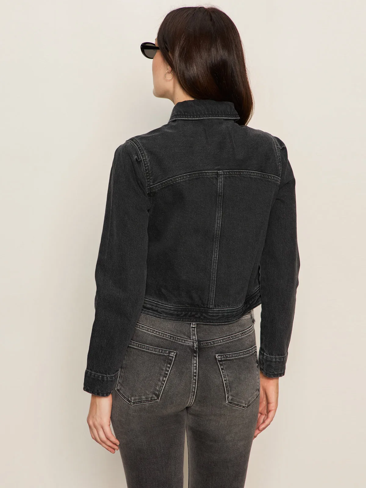 City Approved Comfortable Choice Denim Jacket Washed Black Denim