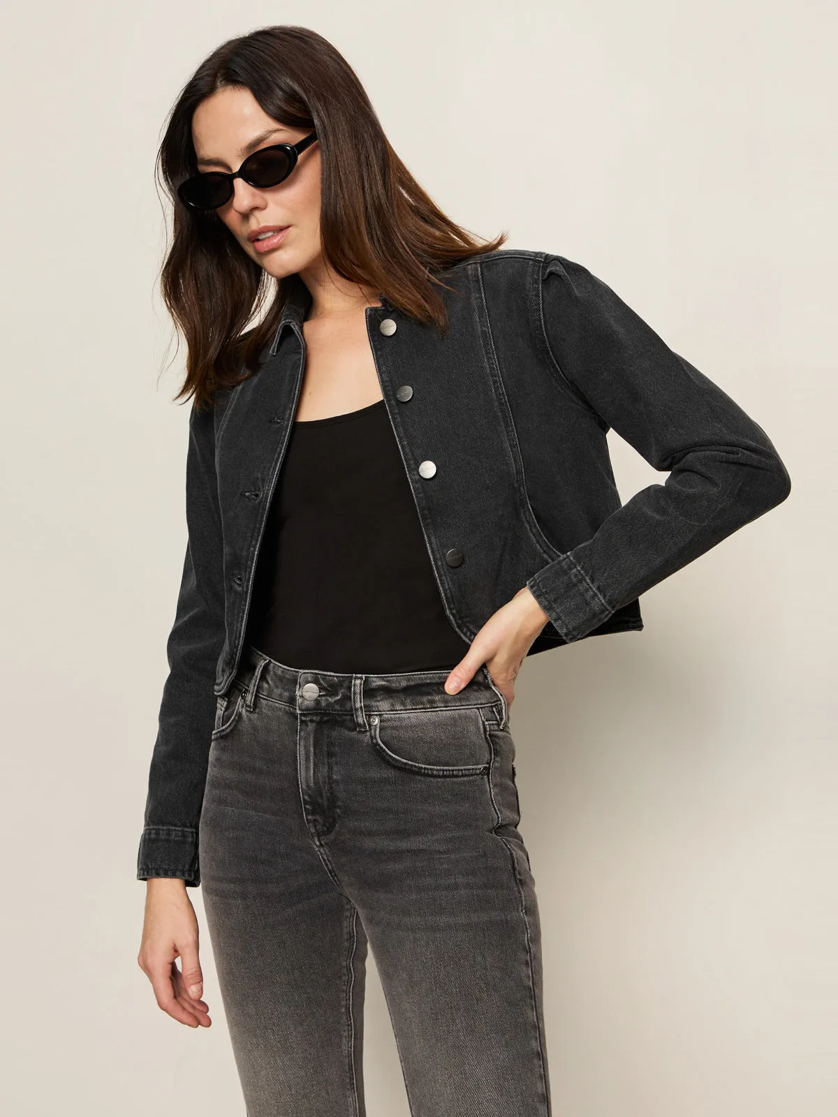 Moisture Wicking Inner Layer Sustainable Trend Setter Versatile Denim Jacket Washed Black Denim
