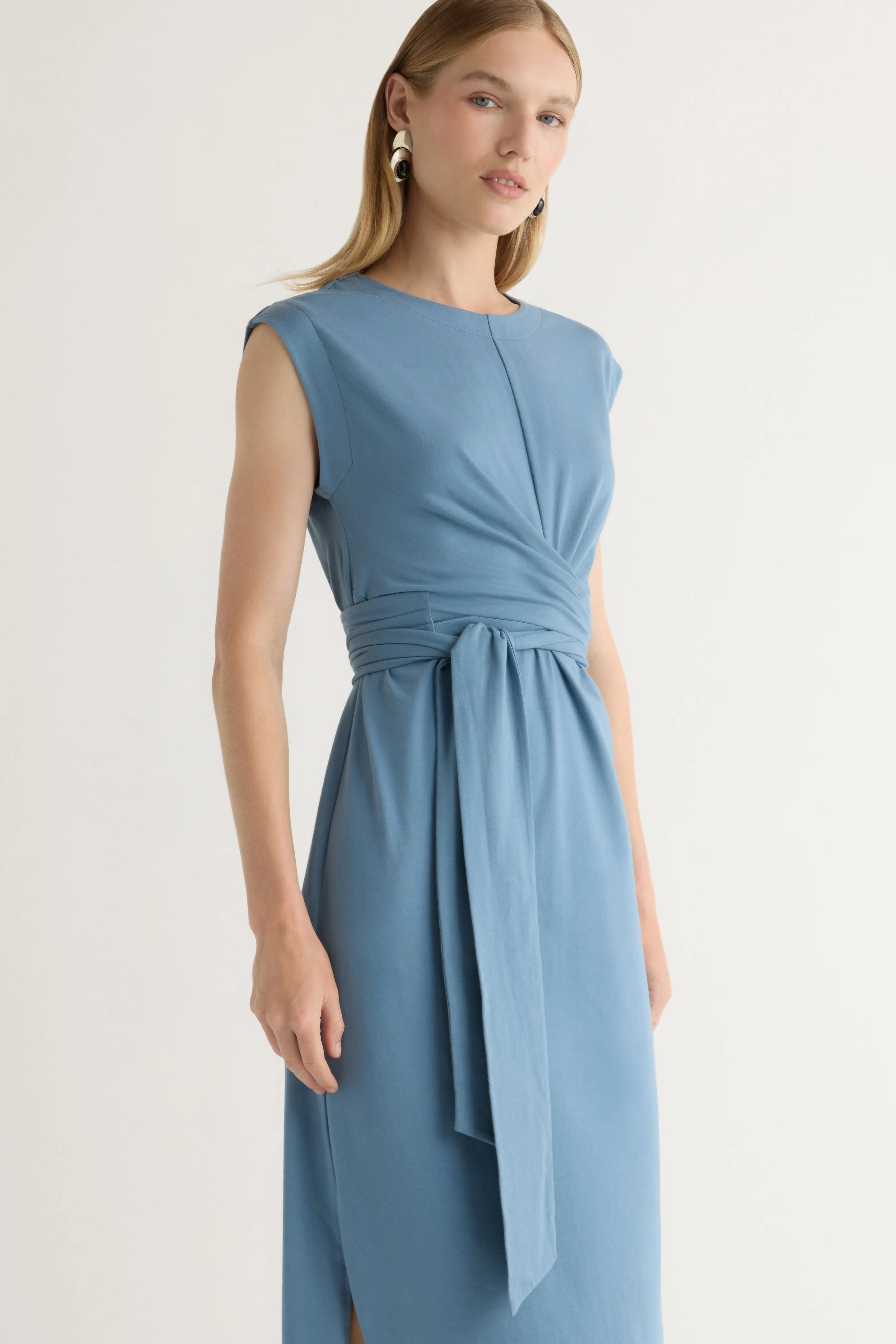 Fei Tie-Front Organic Cotton Dress Relaxed Wear