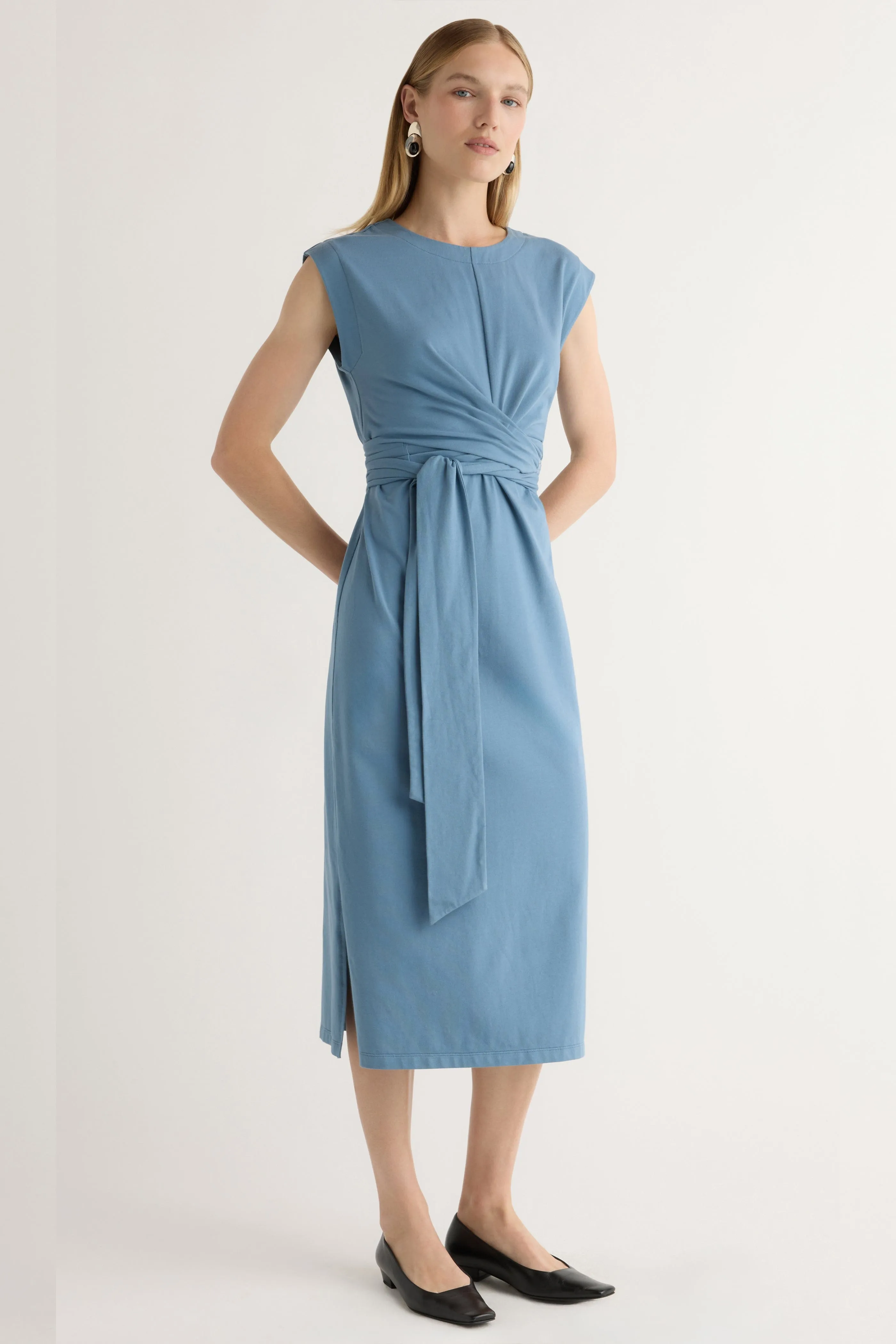 Fei Tie-Front Organic Cotton Dress Color Glow Daily Mood