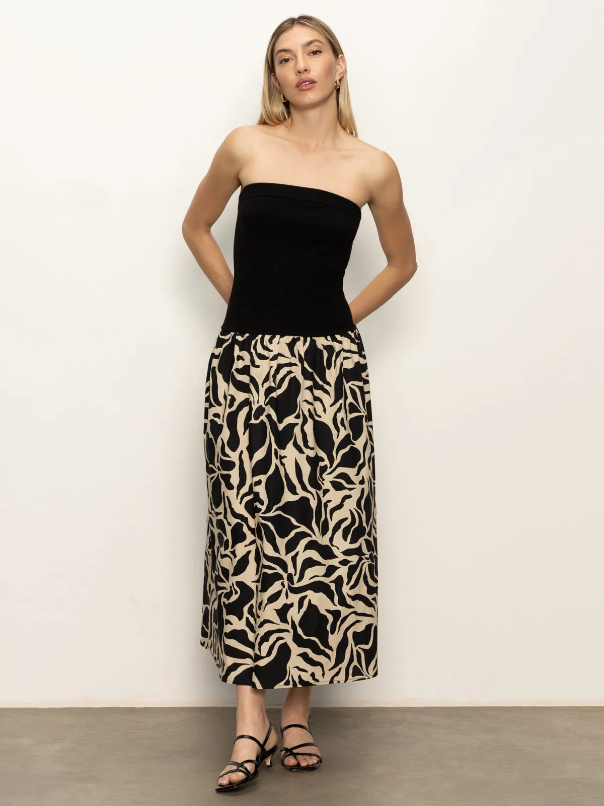 Meet Me At Sea Midi Dress Black Mirage Fashion Look Soft-touch