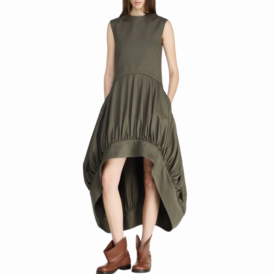 Softly Structured Balloon Hem Dress