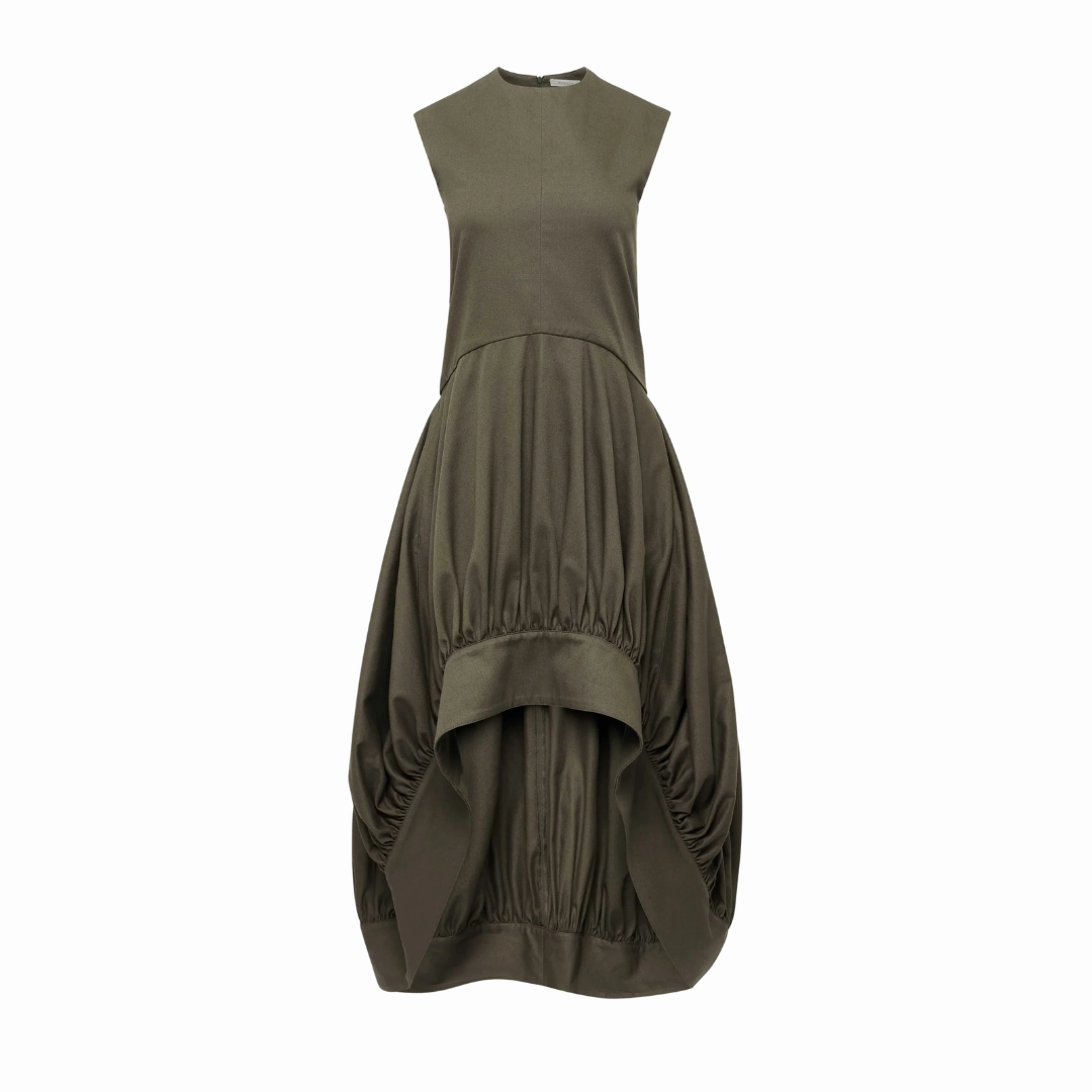 Work Pairing Balloon Hem Dress
