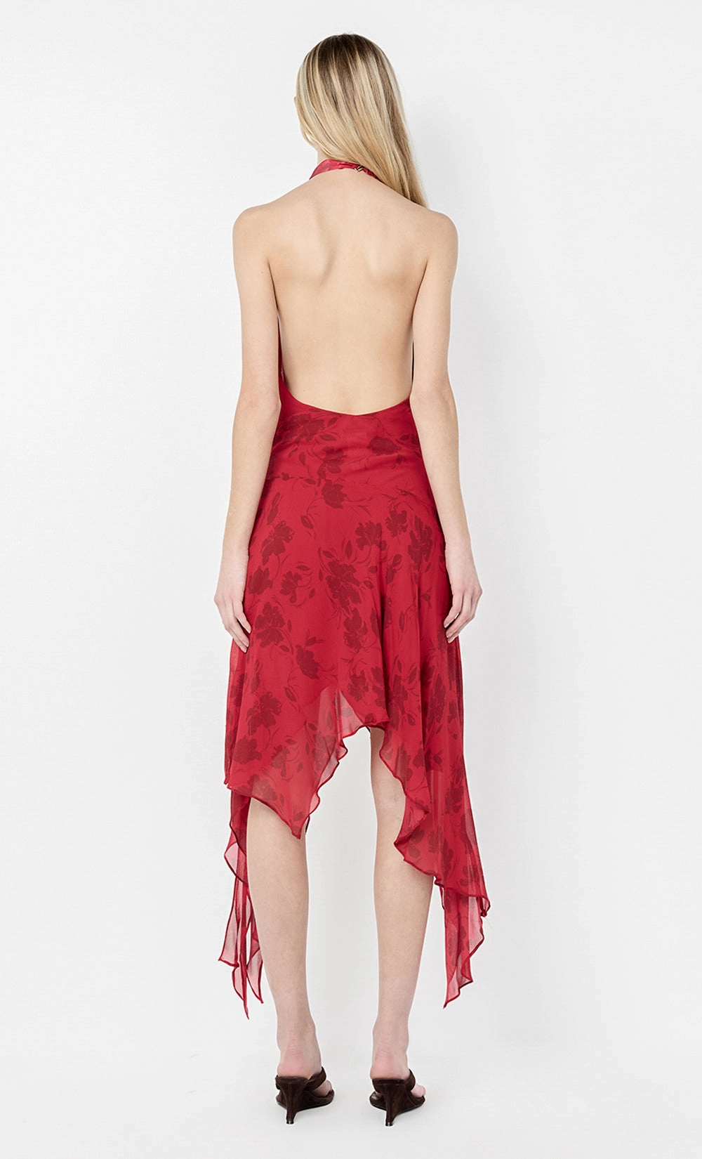 Lounge Comfort RUBY WRAP MIDI DRESS - CHERRY FLORAL