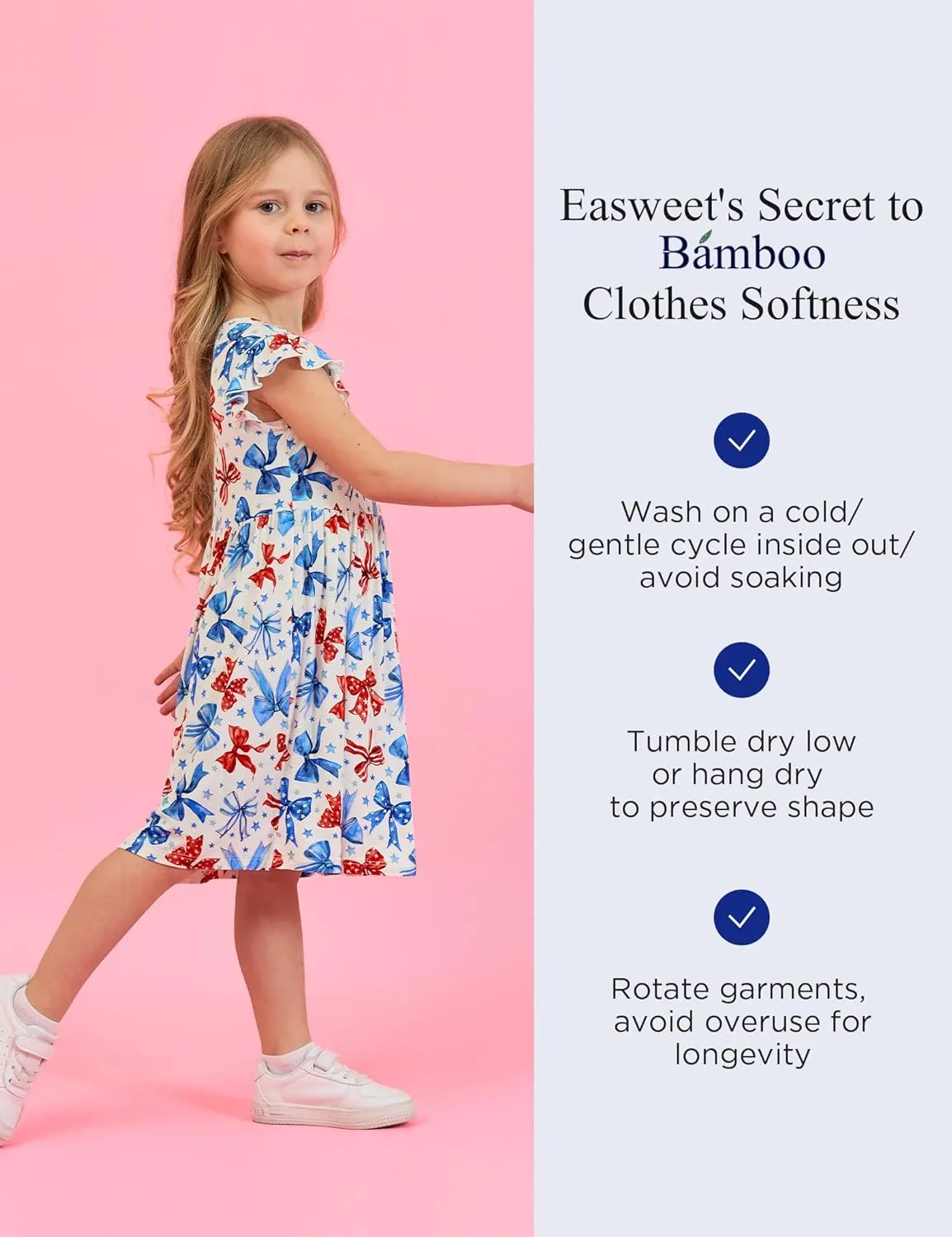 Bamboo Viscose Little Girls Dresses Ruffled Sleeveless Dresses for Kids
