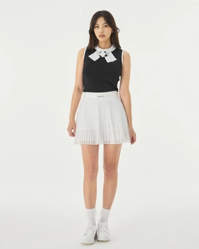 Classic Polo NonChafe Lining Detachable lace ribbon sleeveless knit - Black