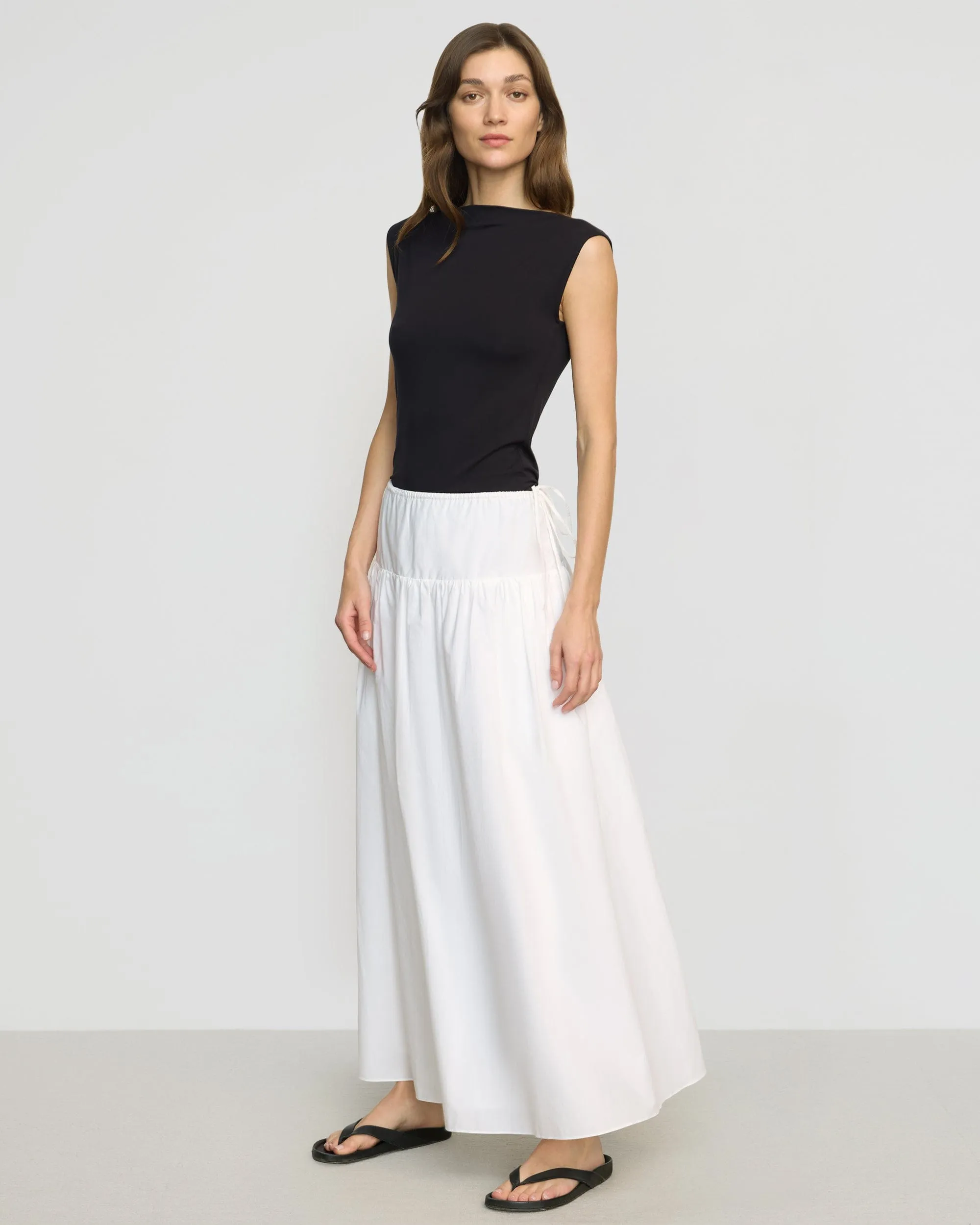 Ankle length Bao Organic Cotton Drop-Waist Skirt