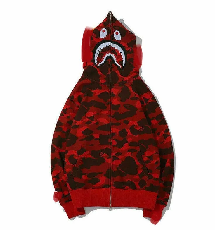 Bape Full Zip Up Shark Mouth Hoodies