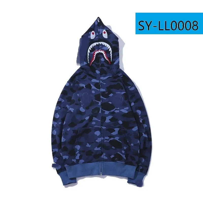 Bape Full Zip Up Shark Mouth Hoodies