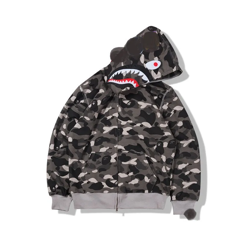 Bape Full Zip Up Shark Mouth Hoodies