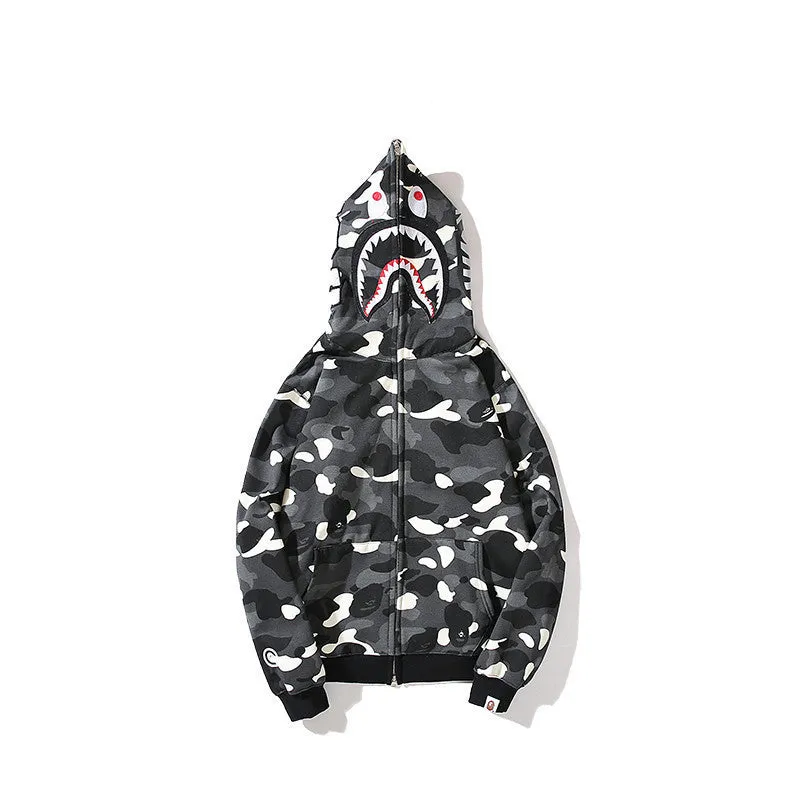 Bape Full Zip Up Shark Mouth Hoodies