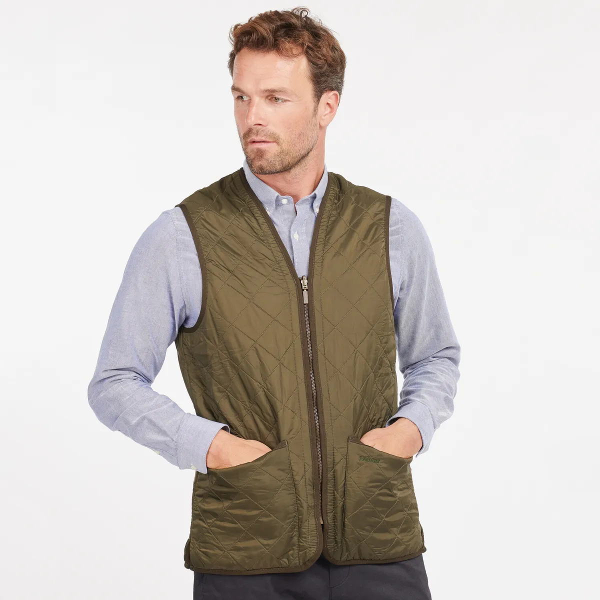 Barbour Polarquilt Zip-In Liner Men's Gilet | Olive