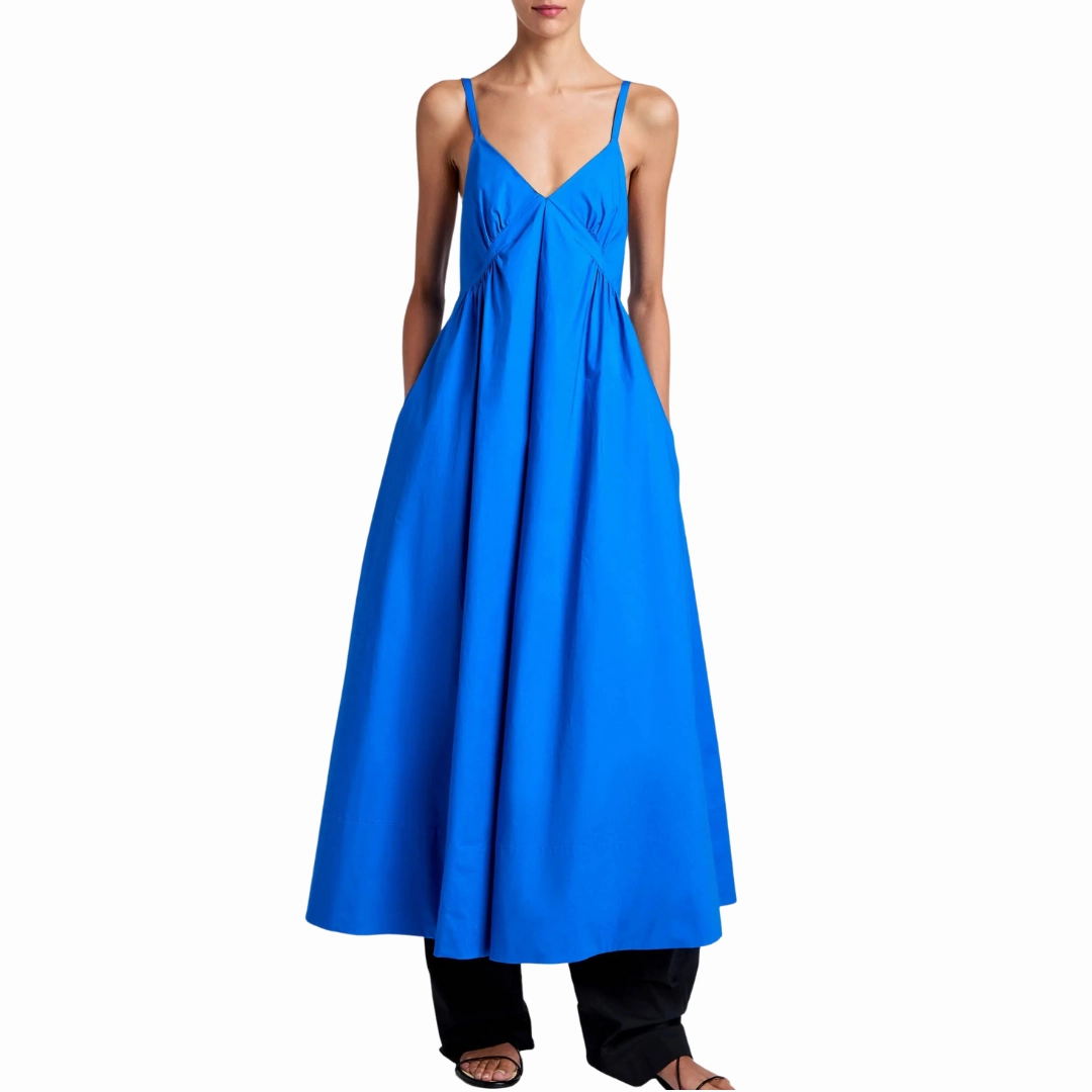 Barker Stretch Poplin Dress Timeless Wear Tiered Skirt