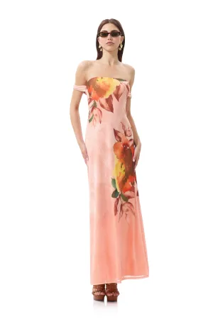 Mini-Length Barot Dress - Snake Bloom