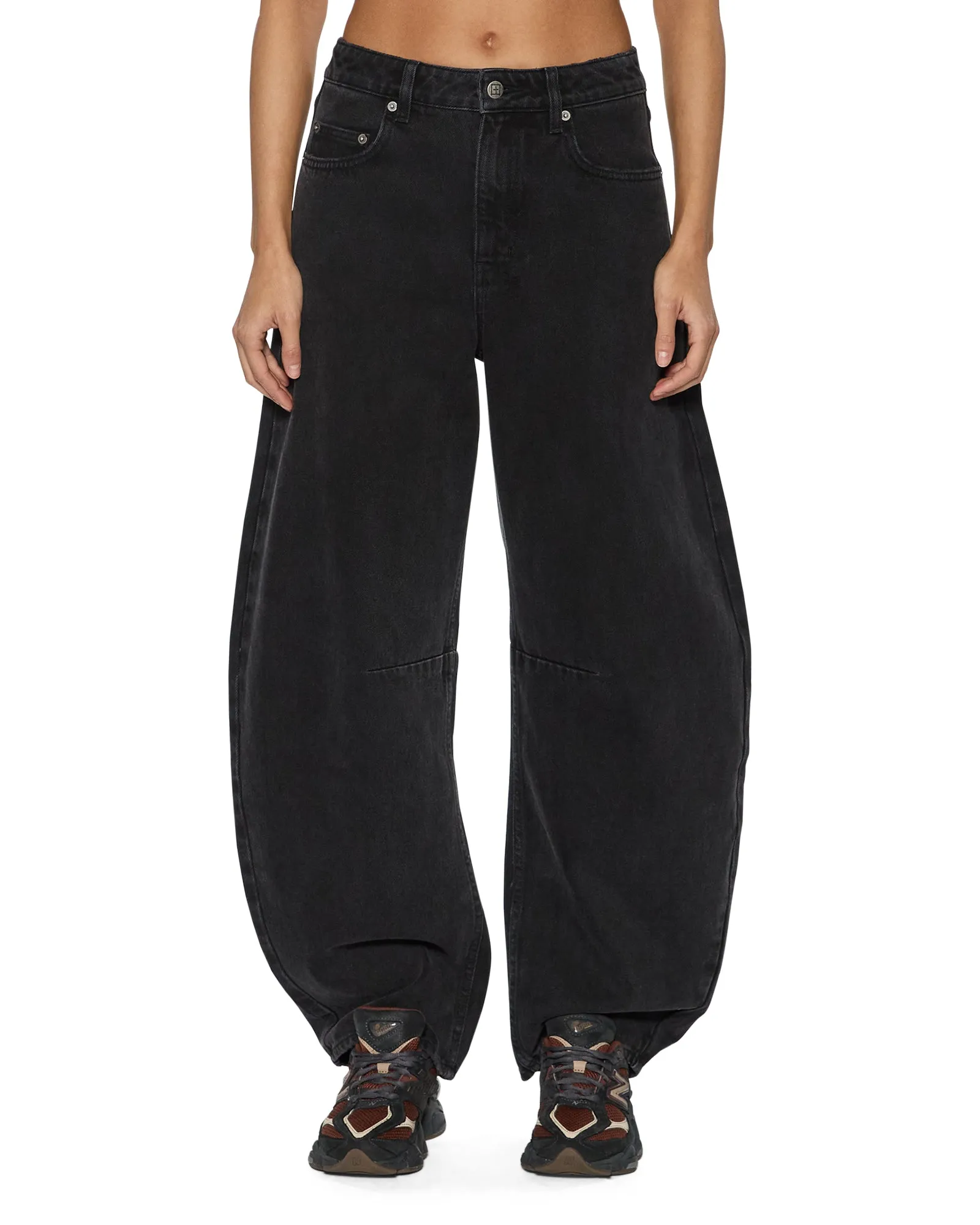 Anti Slip Waistband BARREL JEAN NOIR