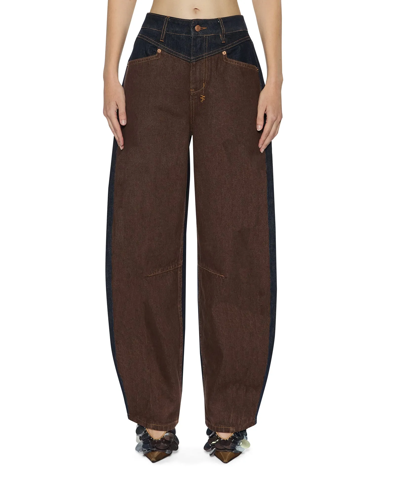 Relaxed Waistband Fast Match BARREL JEAN ORIGINAL SPLICED