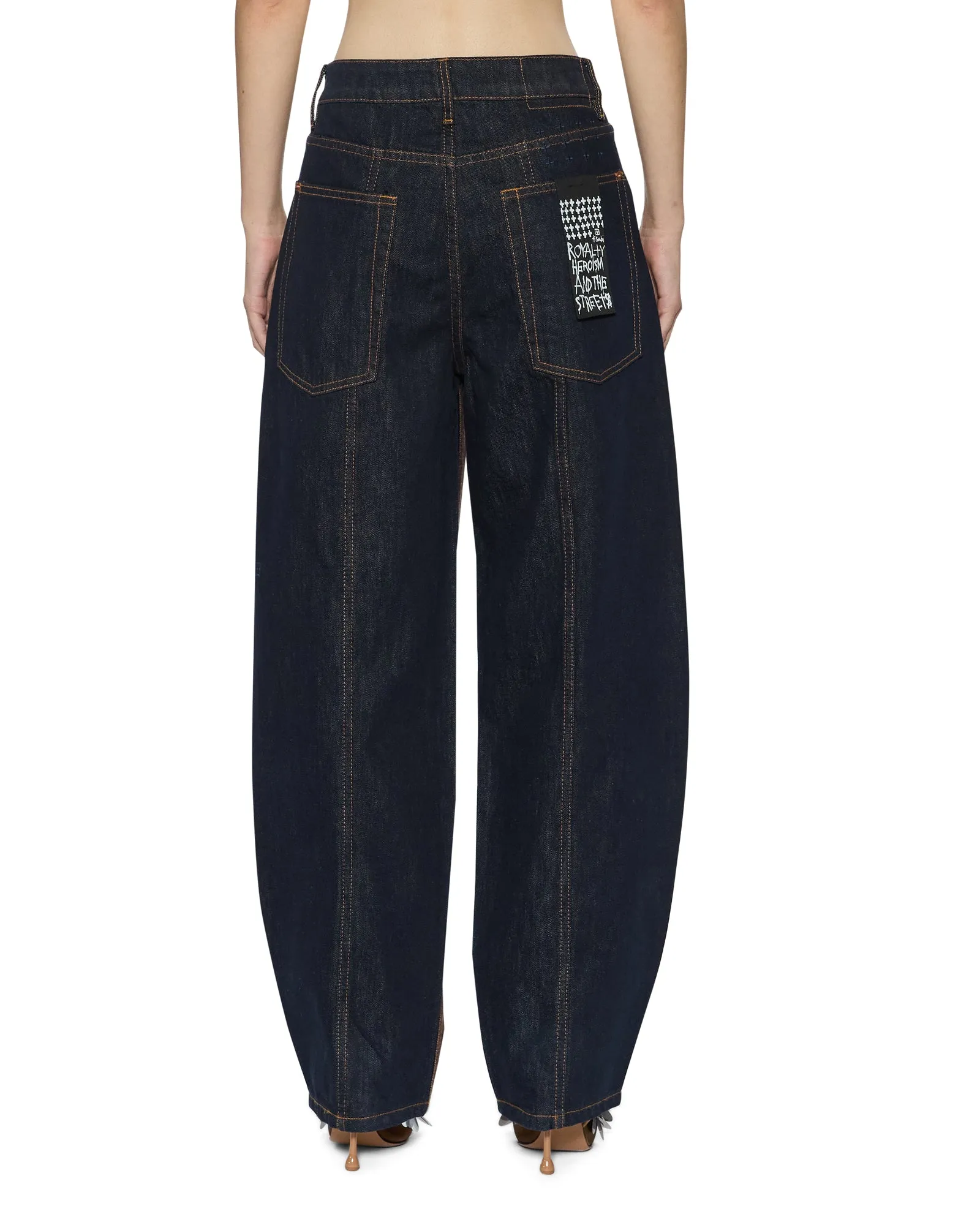 Acid Wash Effect Modern Spring Mood BARREL JEAN ORIGINAL SPLICED