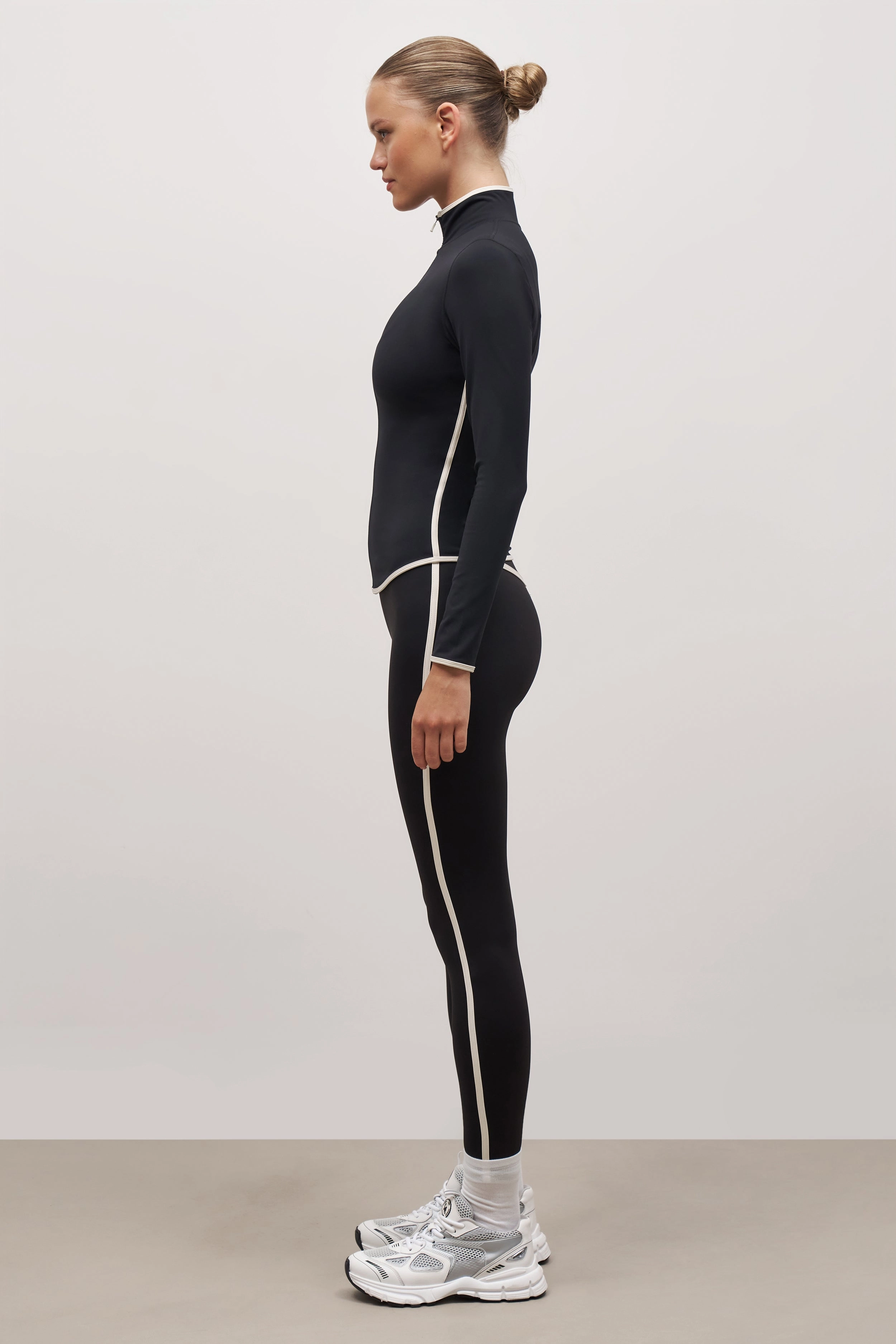 Base Contrast Trim Zip Up Jacket - Black/Tofu StaticResistantFabric