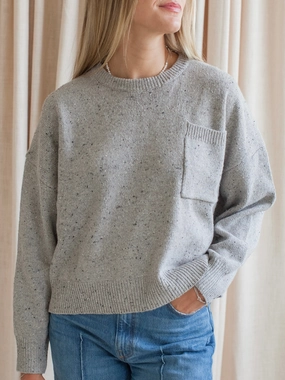 Quinn Sweater - Grey Bonded Seam Reinforcement Stylish Comfort