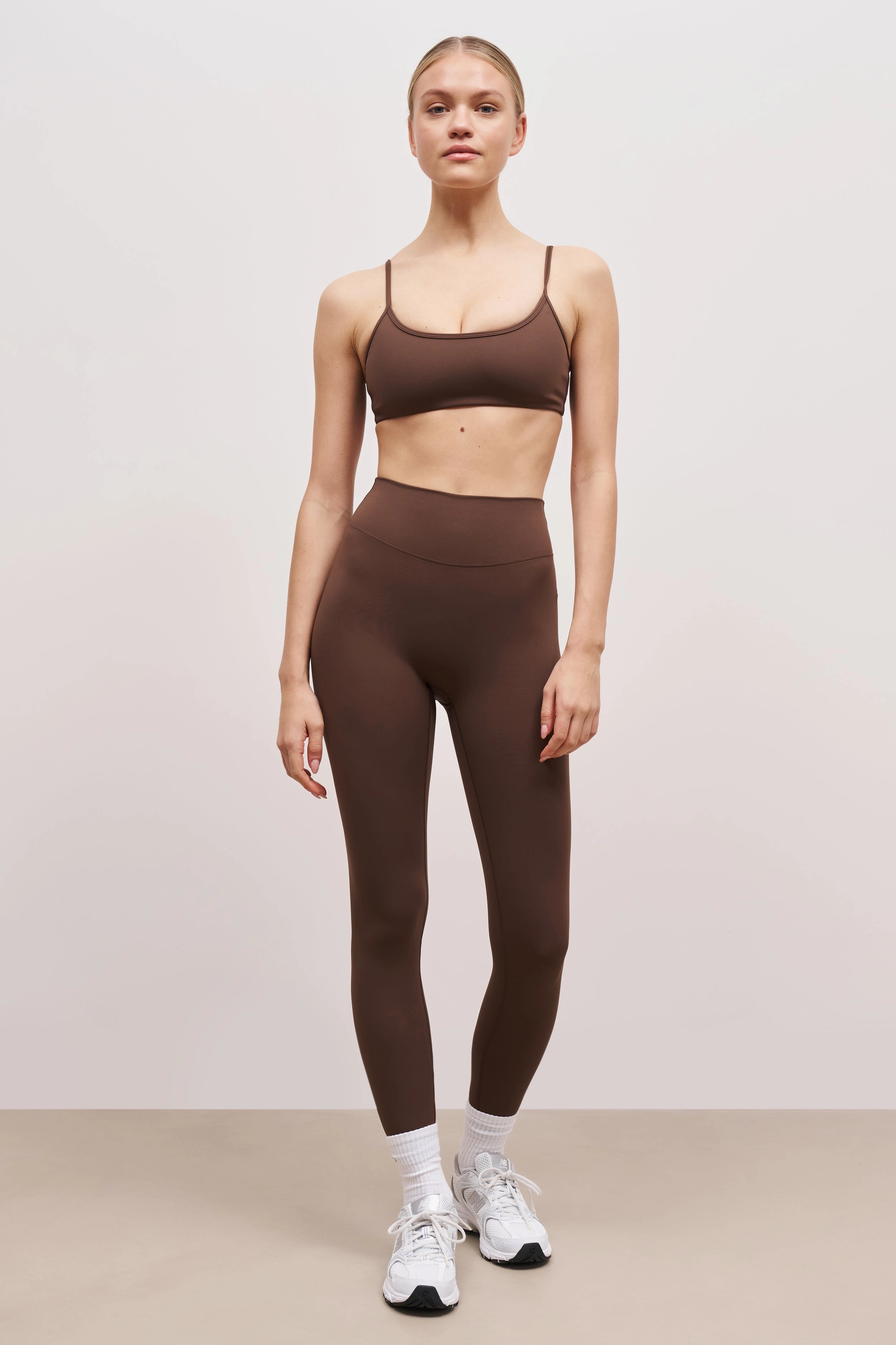 TwoToneEffect Versatile Layering Cut Base Sculpting Cami Bra - Truffle