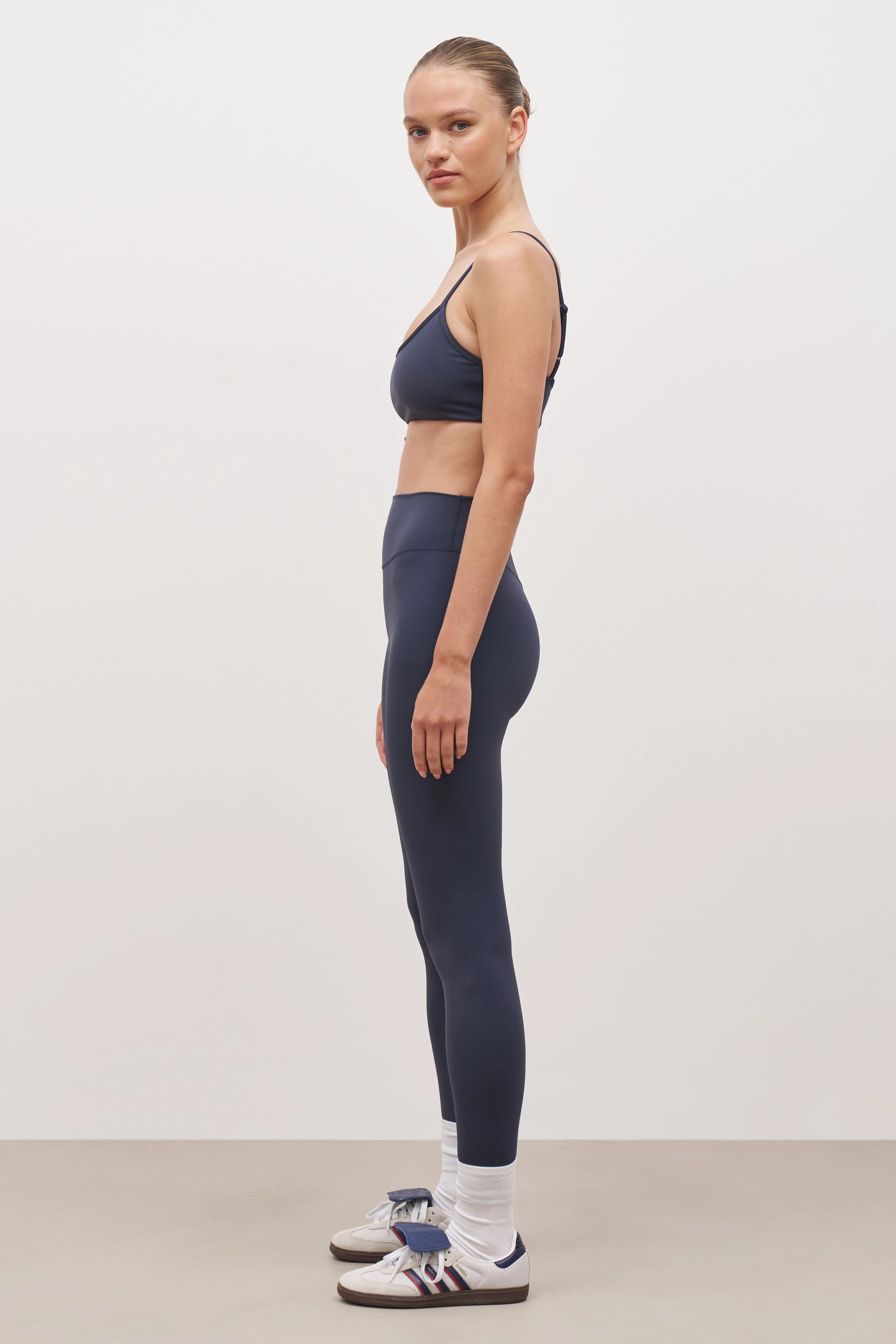 Base Sculpting Leggings - Midnight Blue Quick Release Buttons