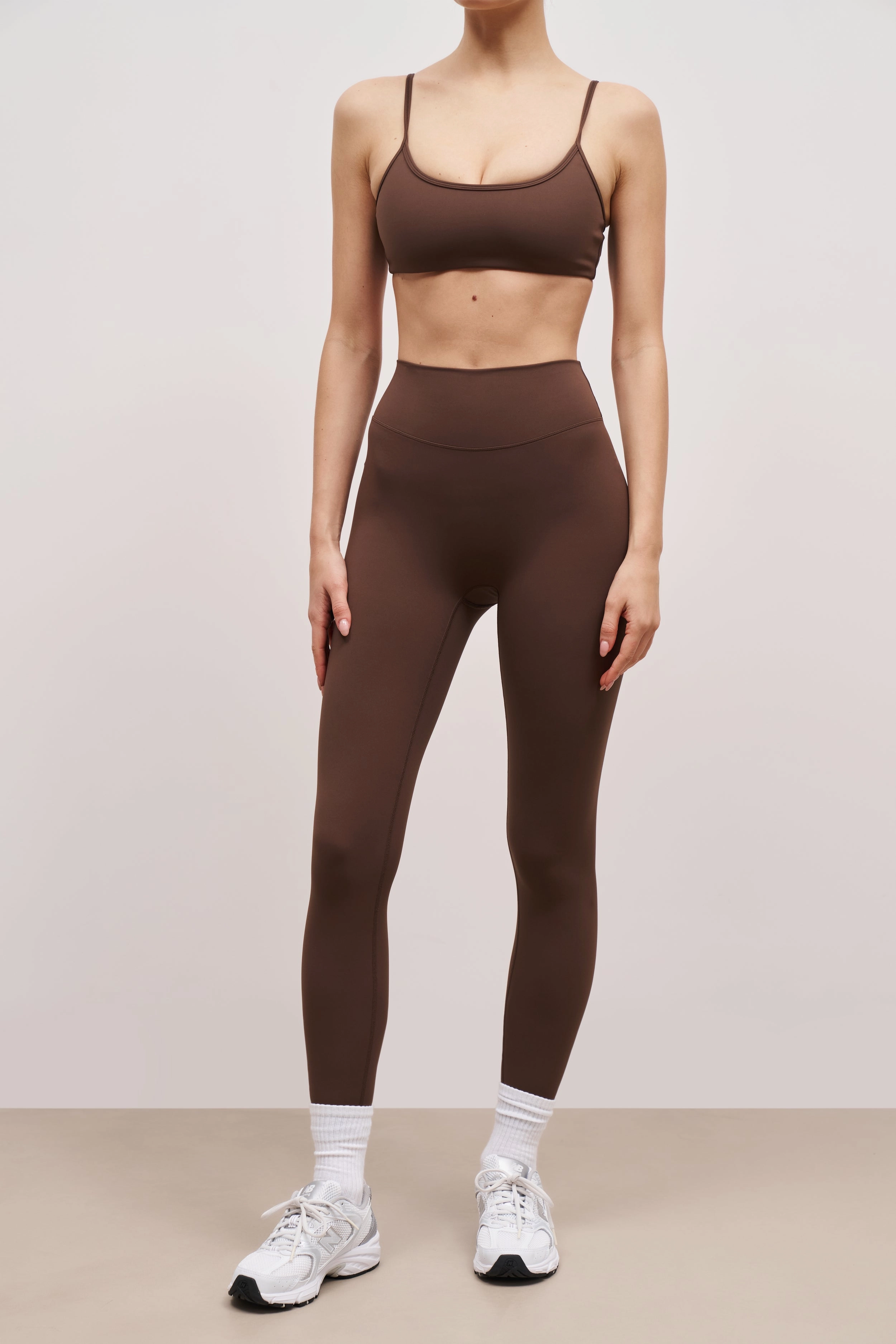 Base Sculpting Leggings - Truffle Light Fabric