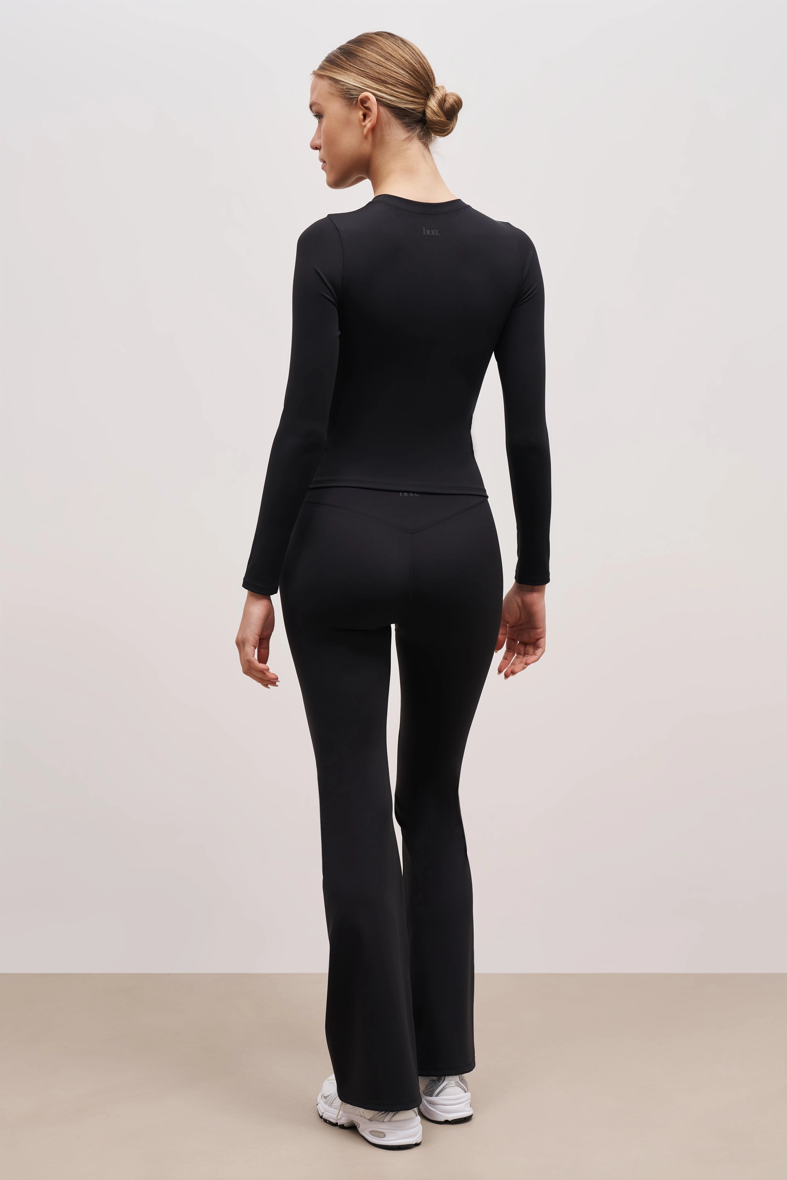 Base Sculpting Long Sleeve Top - Black MicrofiberTech