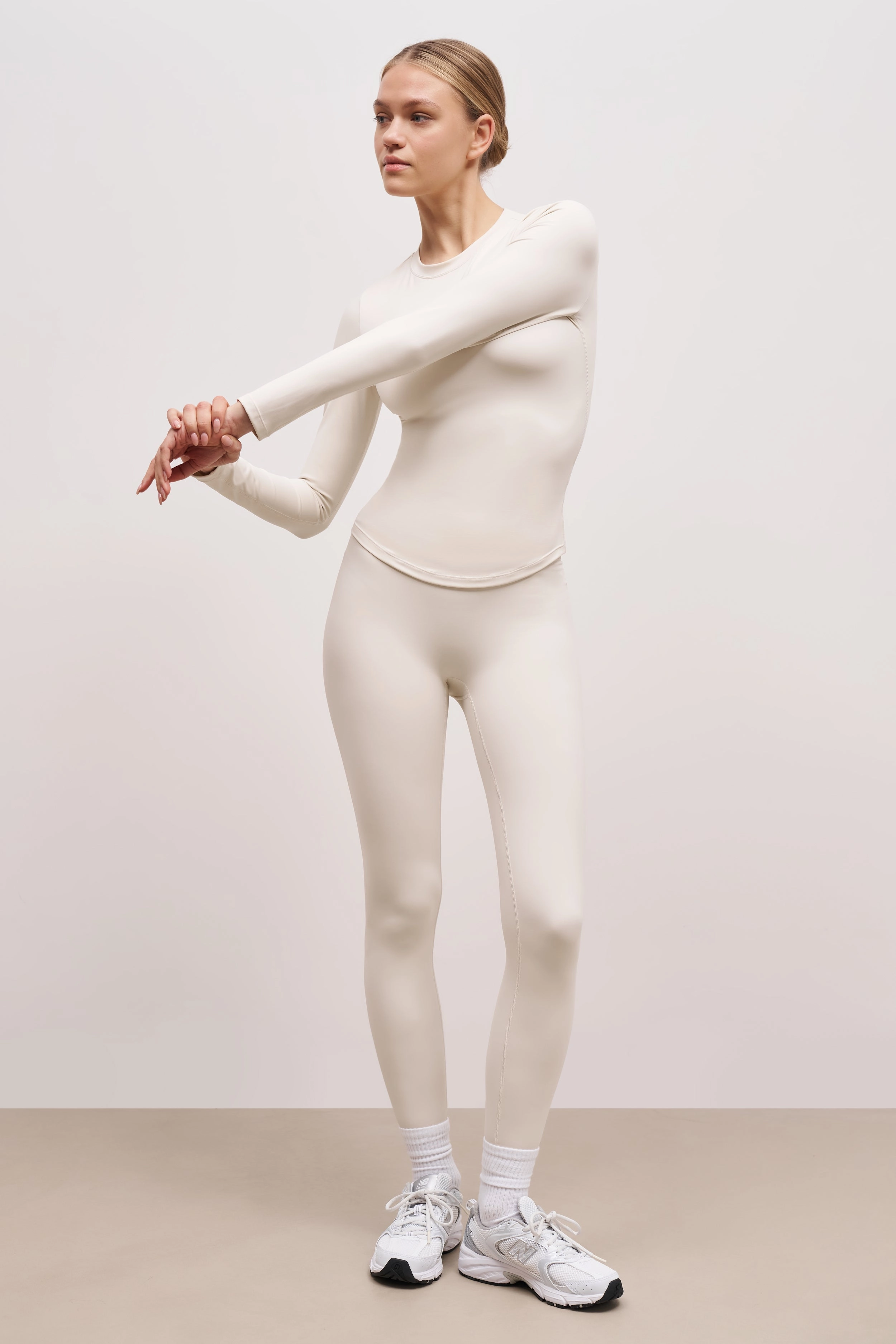 Long Sleeve Shirt Odor Control Finish Base Sculpting Long Sleeve Top - Tofu