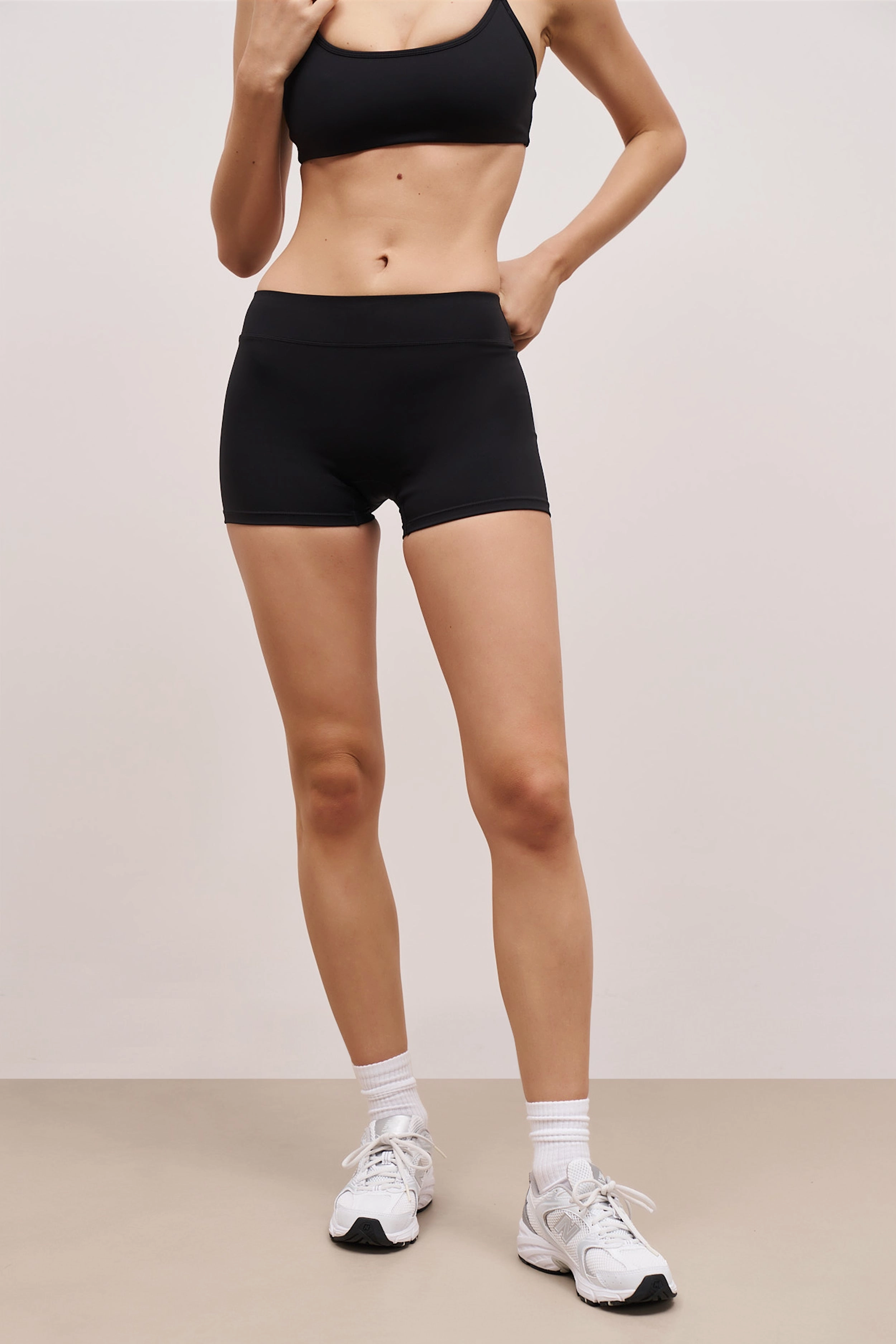 Base Sculpting Mini Shorts - Black MultiPanelDesign