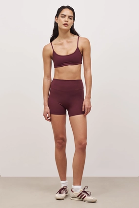 FadeResistant Dye Base Sculpting Shorts - Merlot