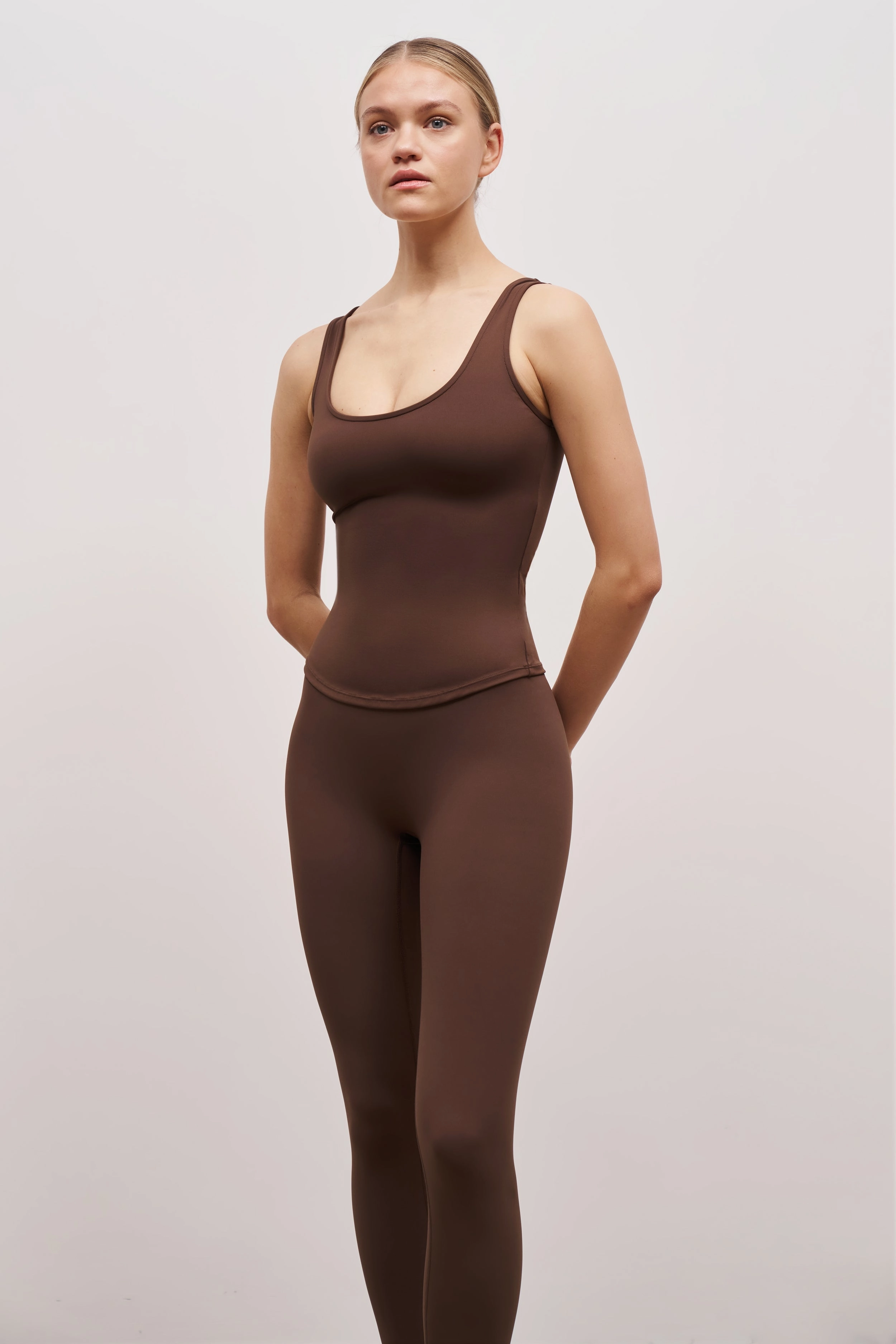 UltraSoftInterior Base Sculpting Tank Top - Truffle
