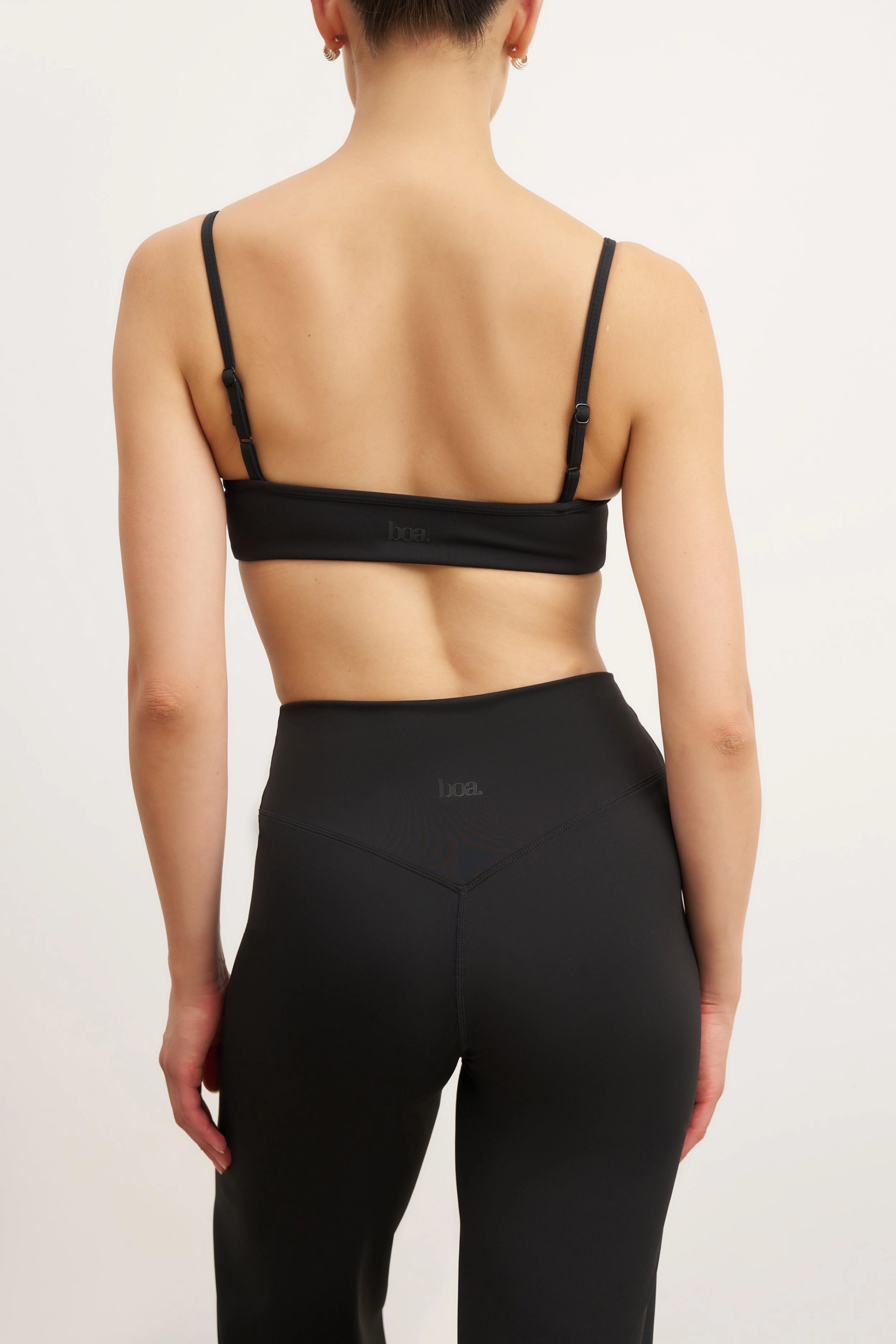 Base Sculpting Wide Leg Trousers - Black Circular Knit Technology Ultrasoft Inner Lining