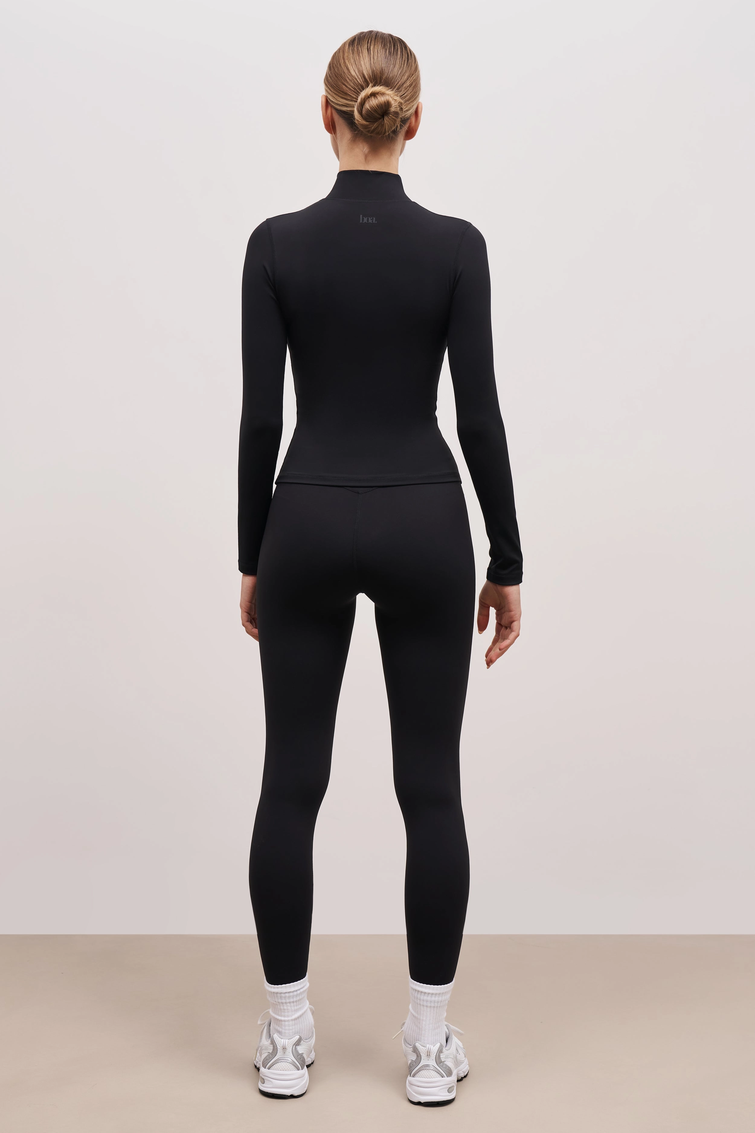 Base Sculpting Zip Up Jacket - Black Reinforced Shoulder Panels