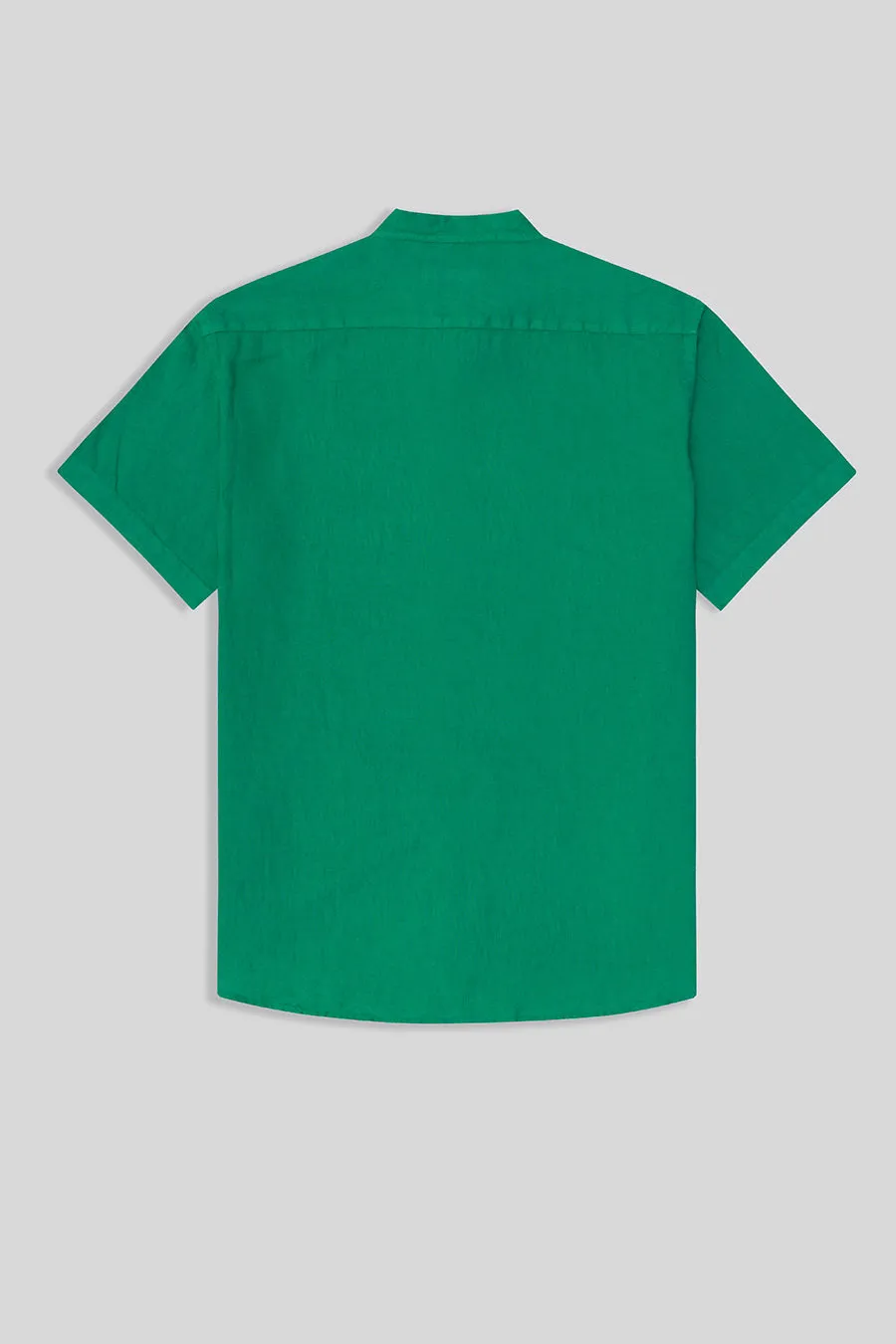 basic linen shirt mao collar green