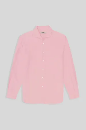 basic linen shirt pink